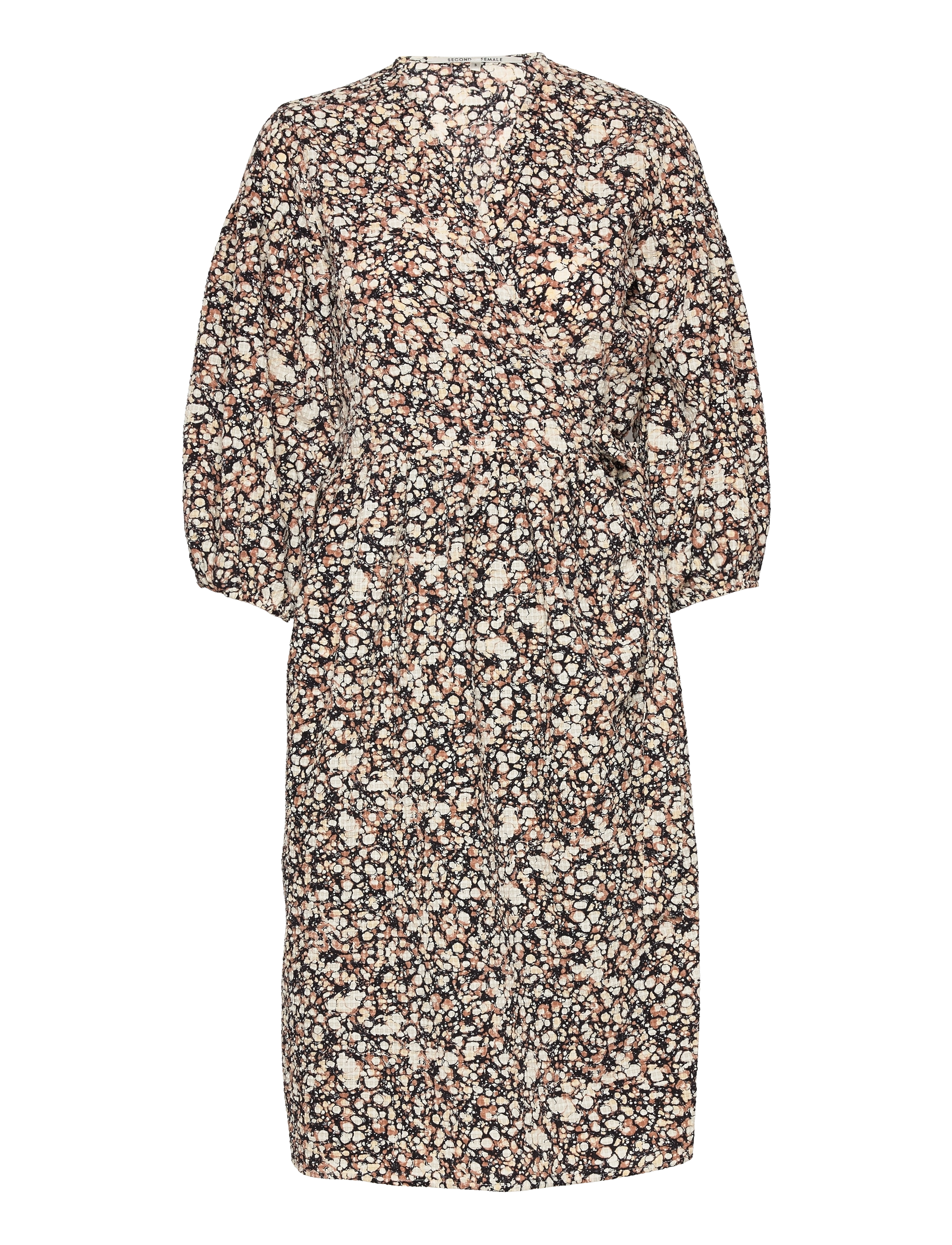 Second Female - Berberis Wrap Dress - moleskin - 1