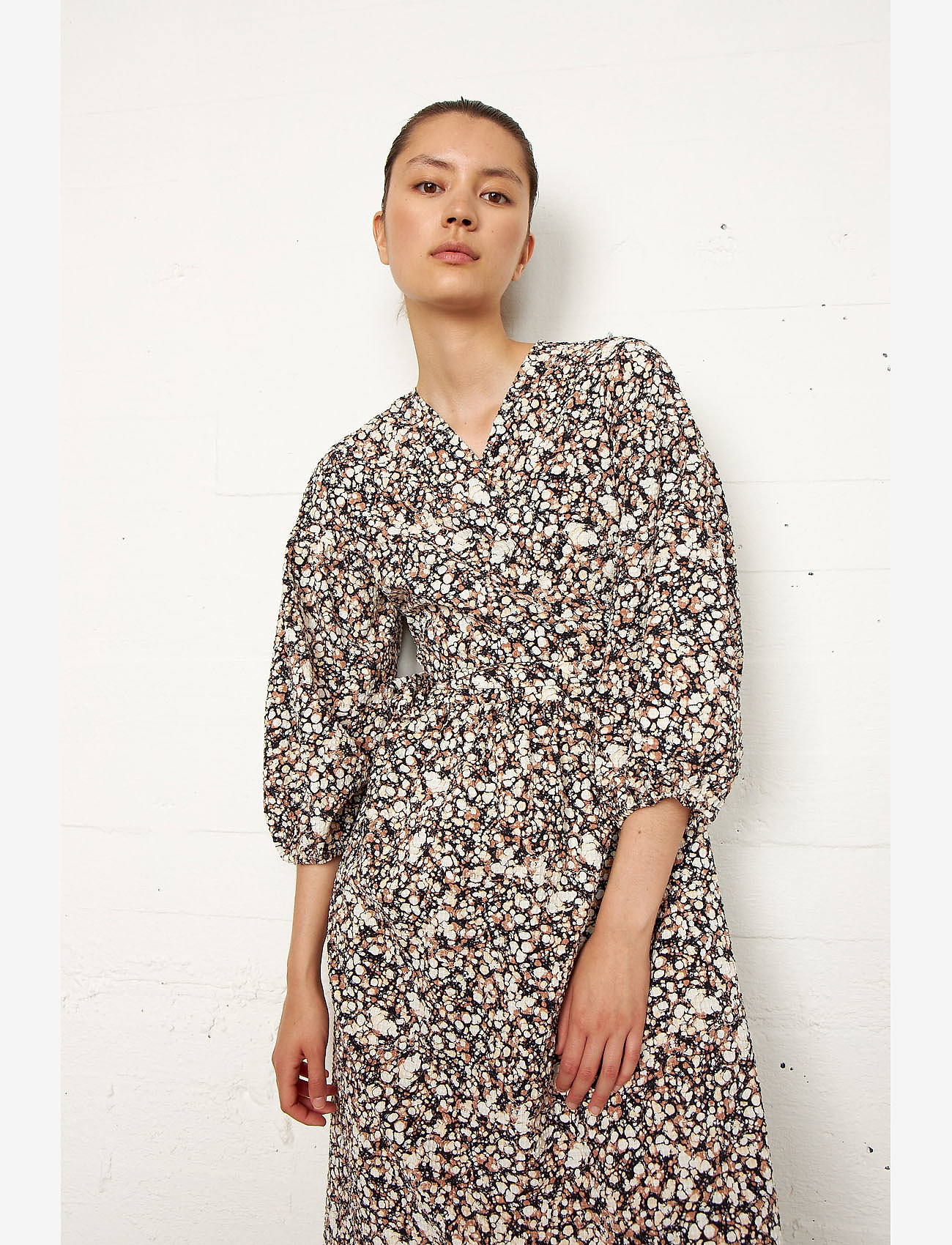 Second Female - Berberis Wrap Dress - moleskin - 3