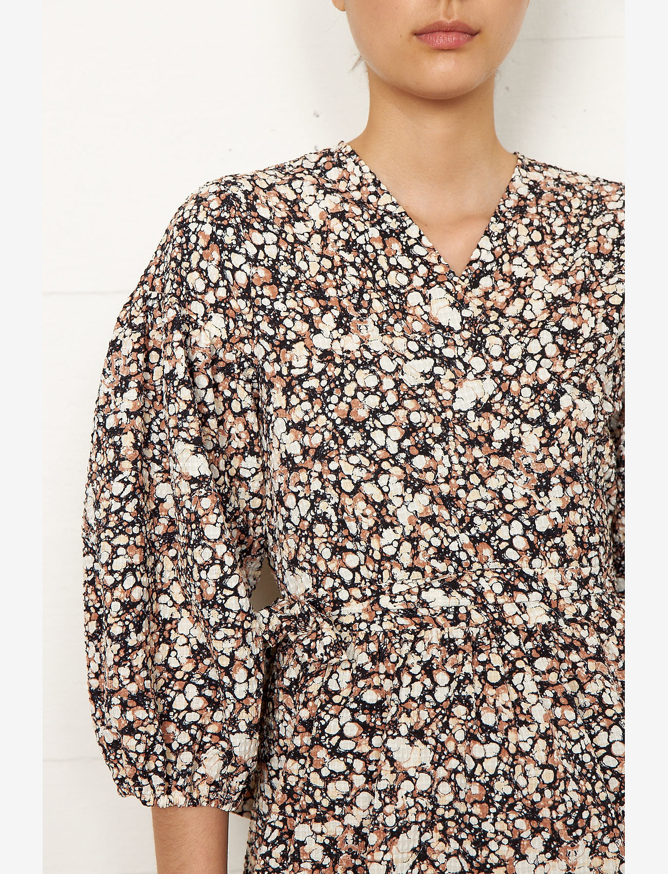 Second Female - Berberis Wrap Dress - moleskin - 4