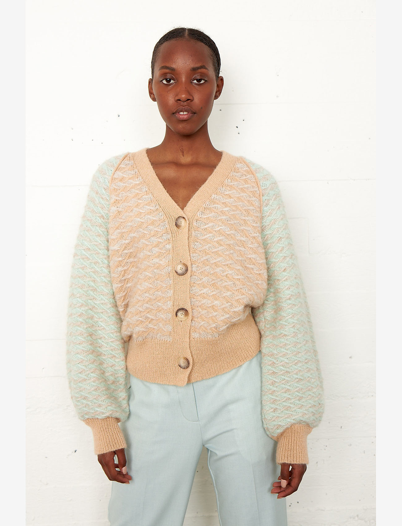 Second Female - Gudrune Knit Cardigan - winter wheat - 4