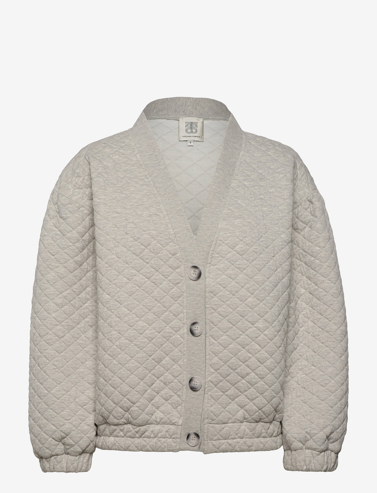 Second Female - Nepeta Sweat Cardigan - light grey melange - 0