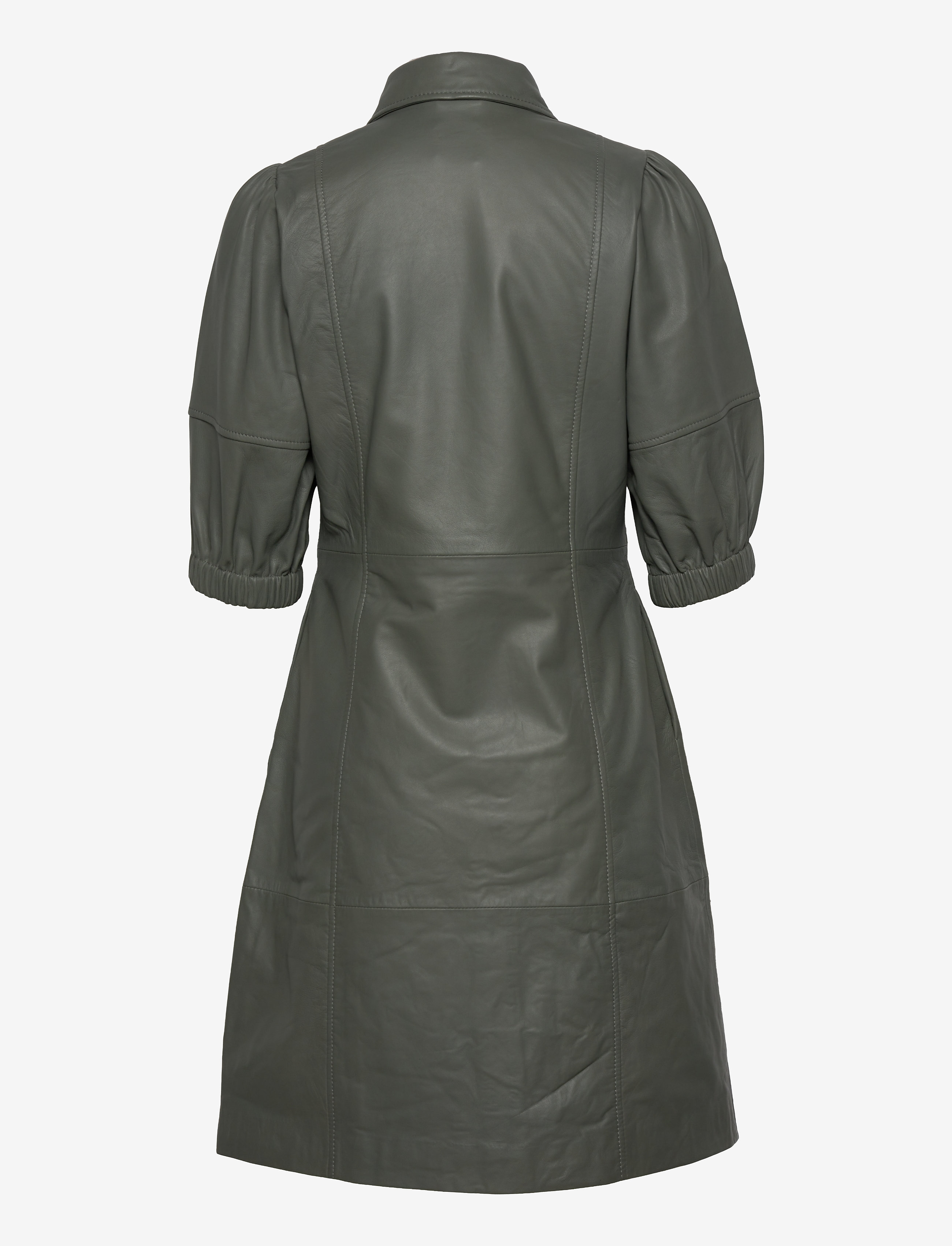 Second Female - Indai Leather Dress - agave green - 2