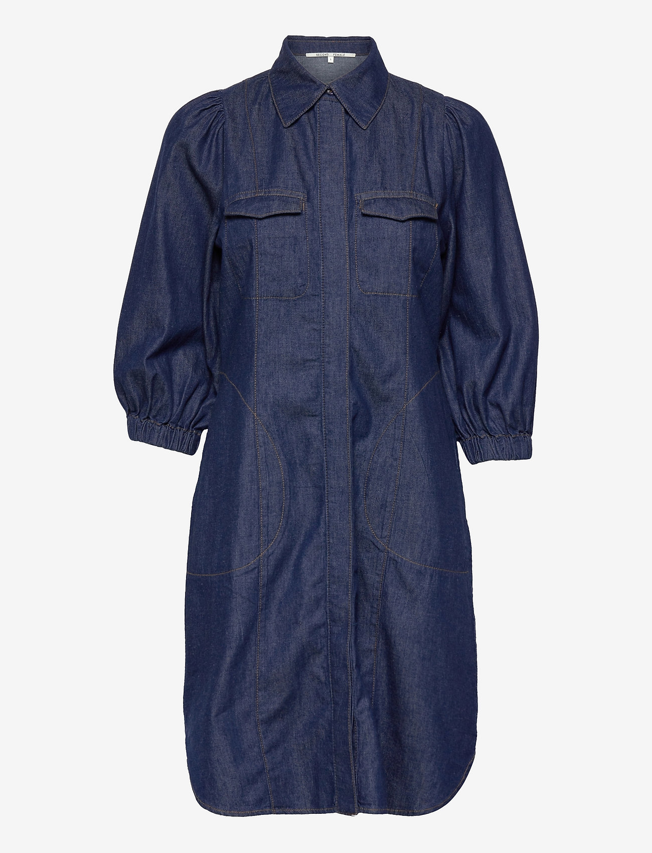 Second Female - Ballota Dress - denim blue - 0