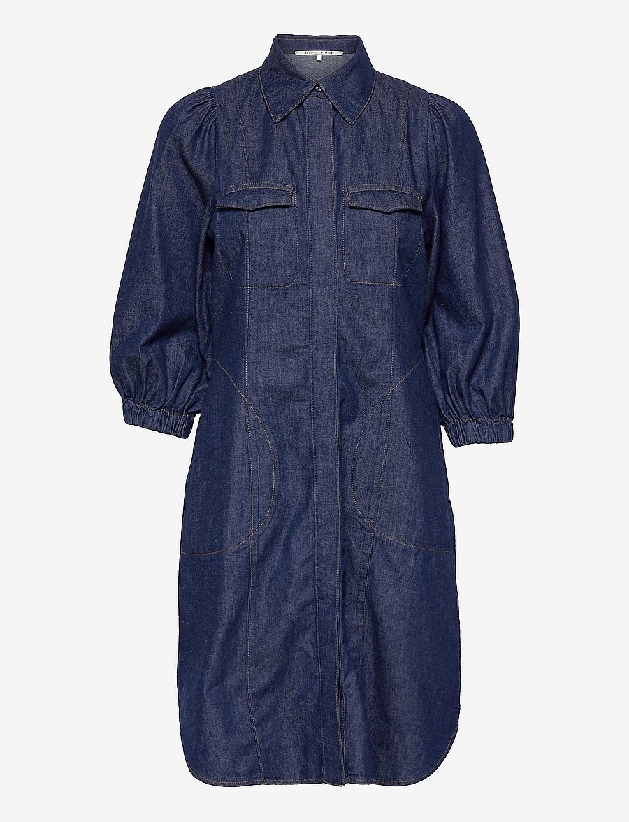 Second Female - Ballota Dress - denim blue - 0