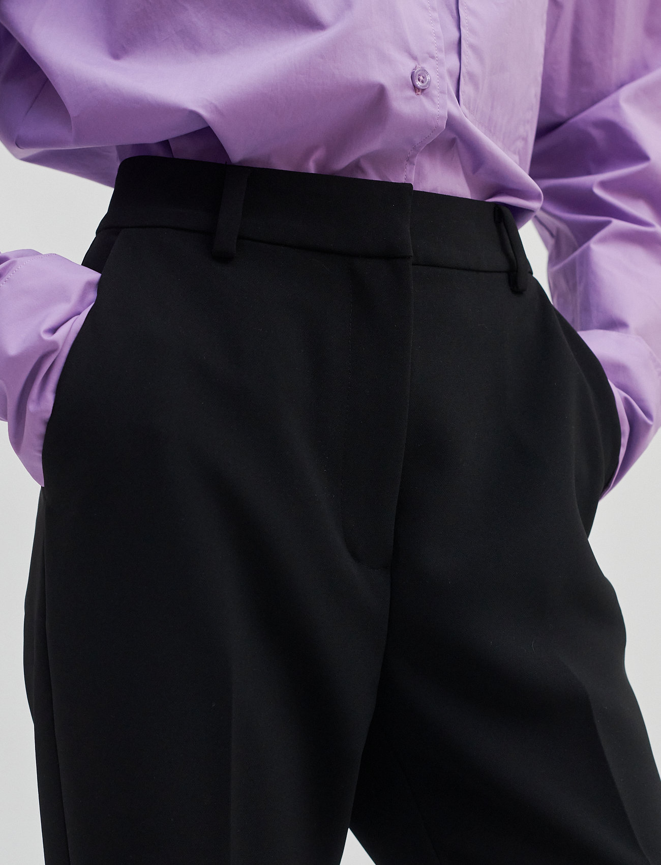 Second Female - Fique Flared Trousers - black - 3