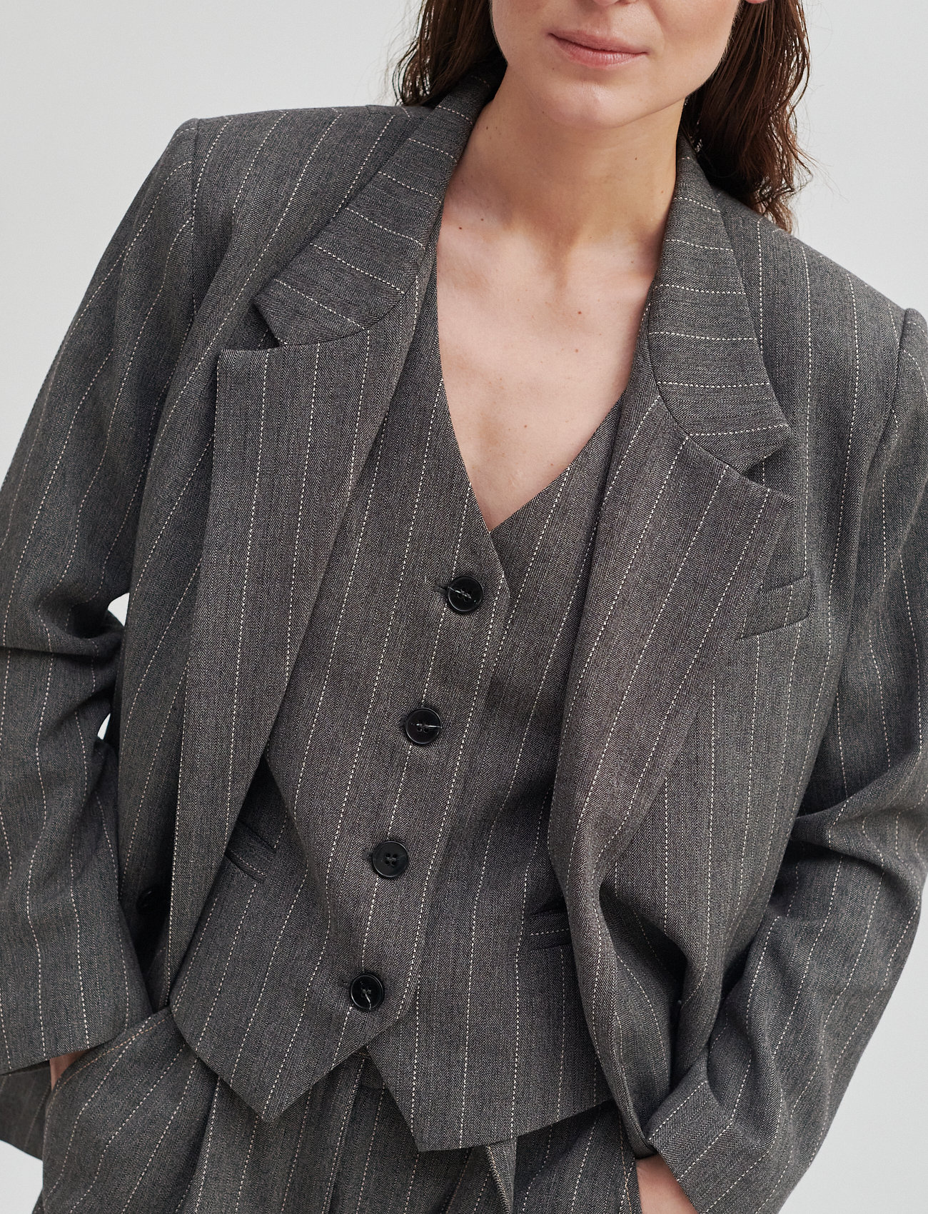 Second Female - Piya Blazer - dark grey melange - 5