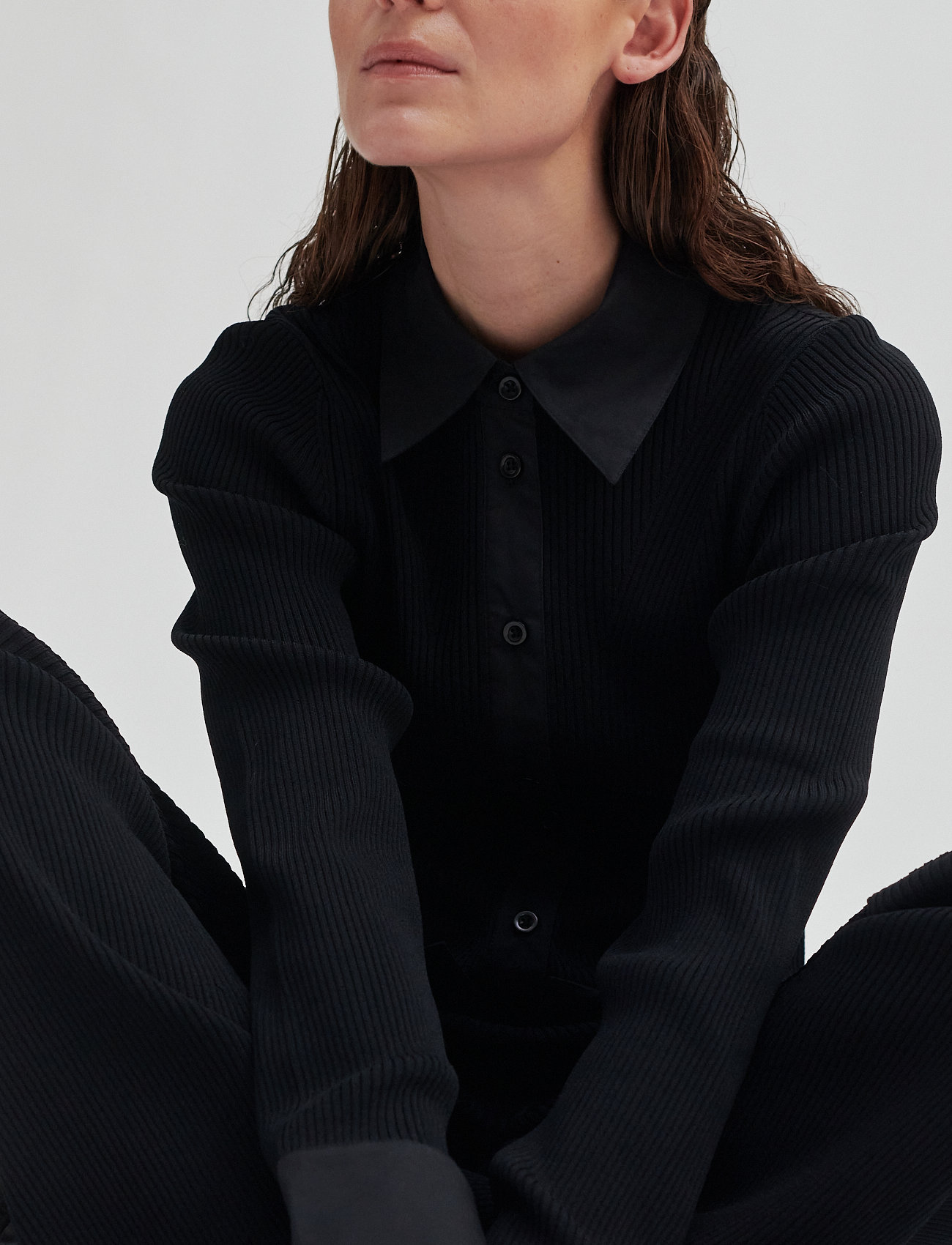 Second Female - Polina Knit Shirt - black - 4