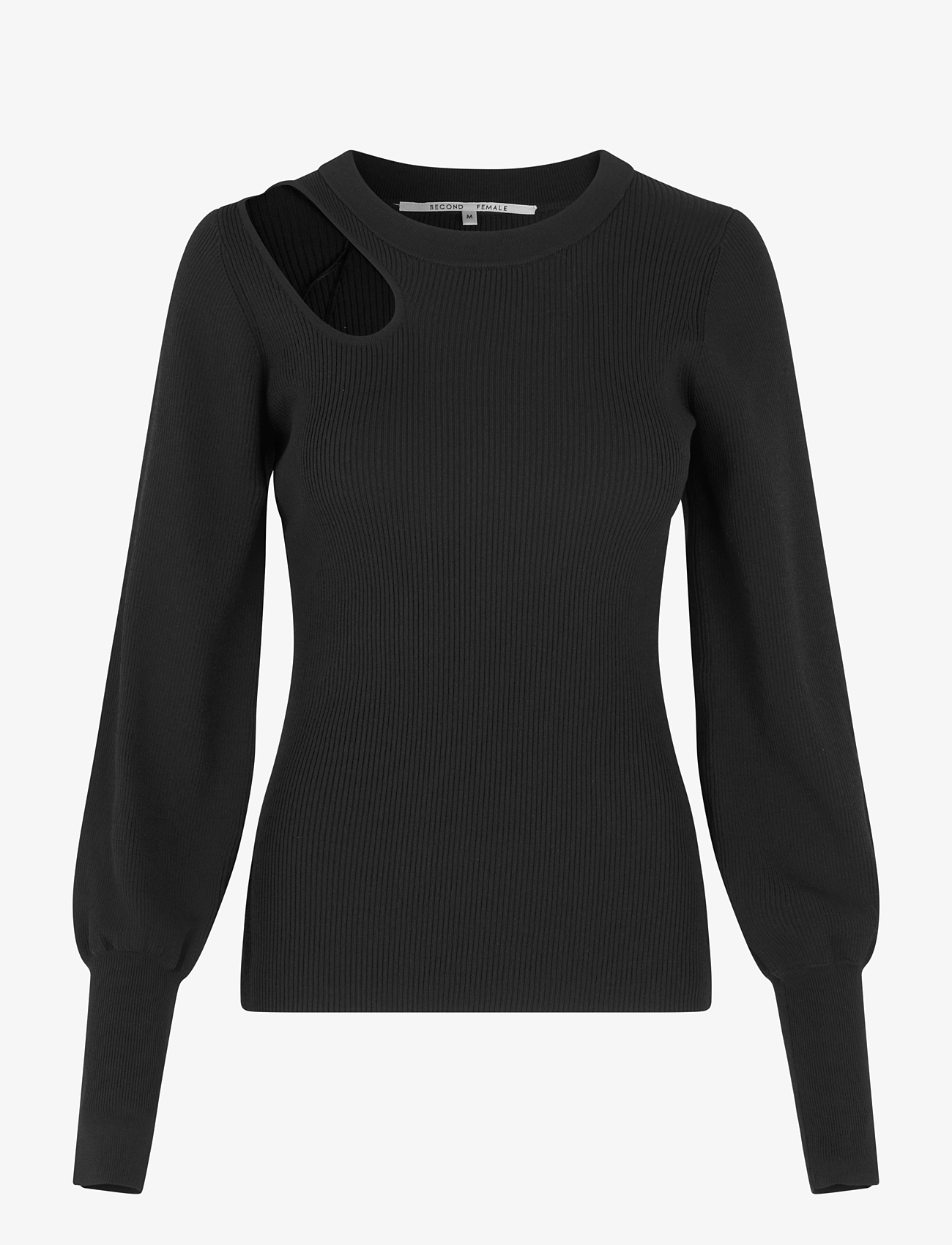 Second Female Lee Knit O-Neck - Strickmode - BLACK / black