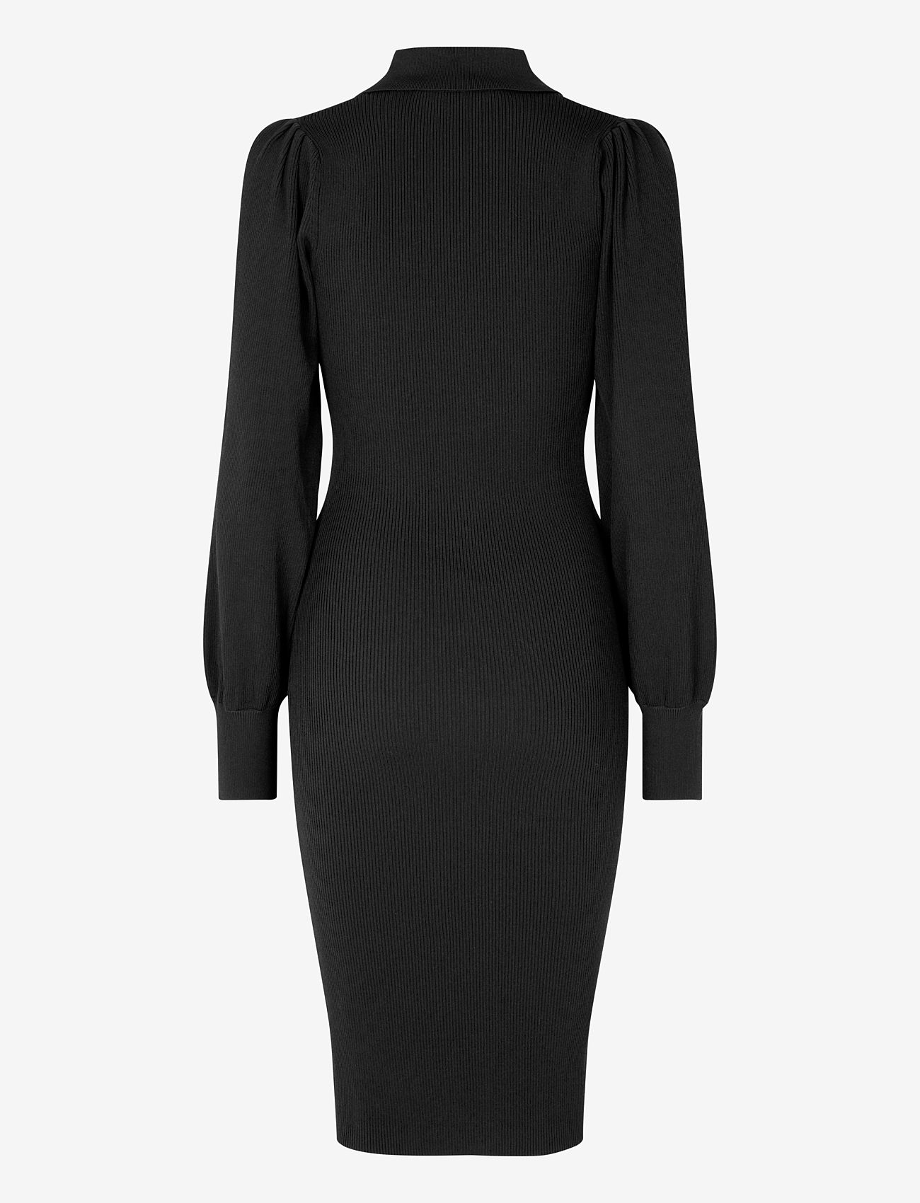 Second Female - Lee Knit Dress - liibuvad kleidid - black - 1