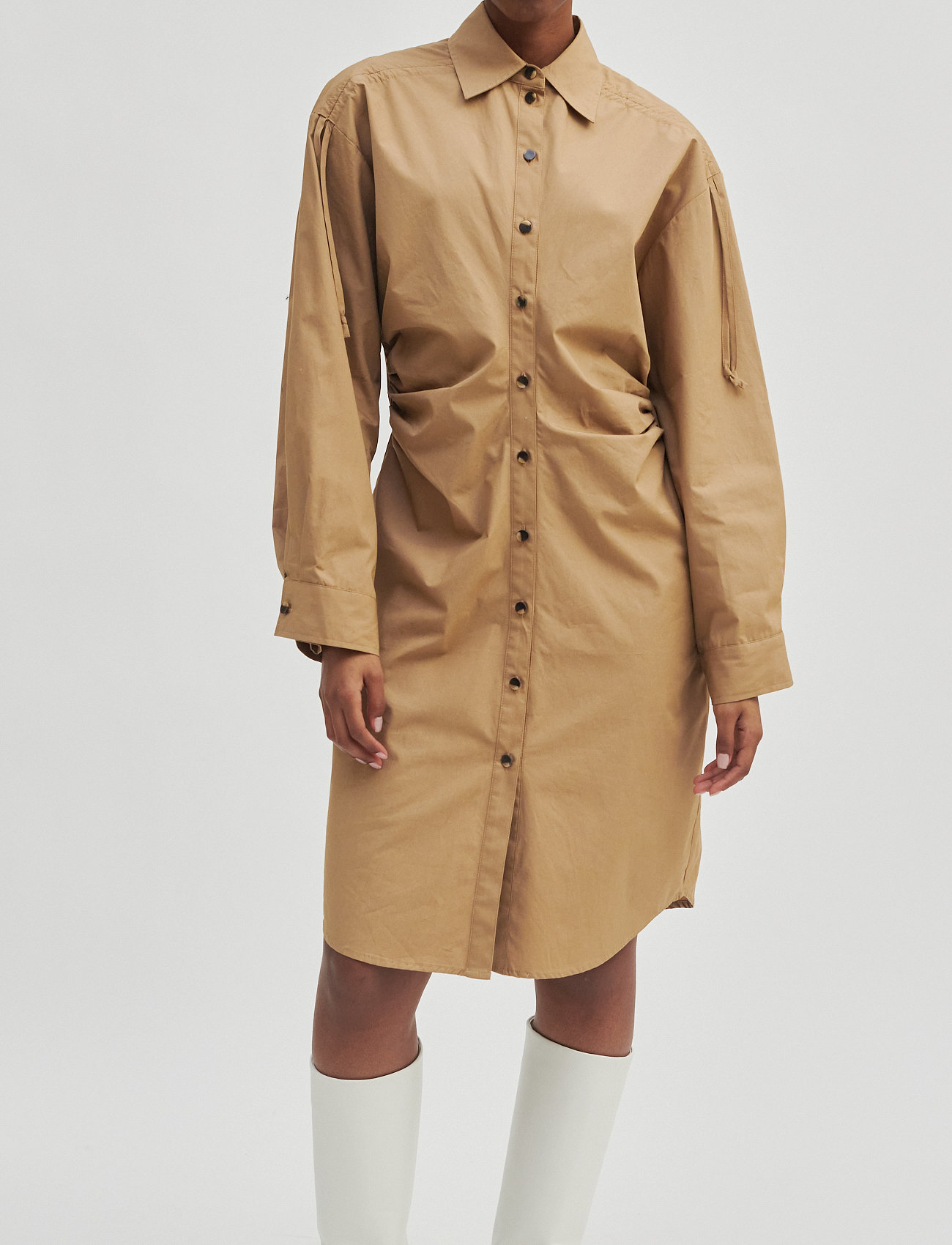 Second Female - Ficus Dress - lyhyet mekot - new tobacco brown - 3
