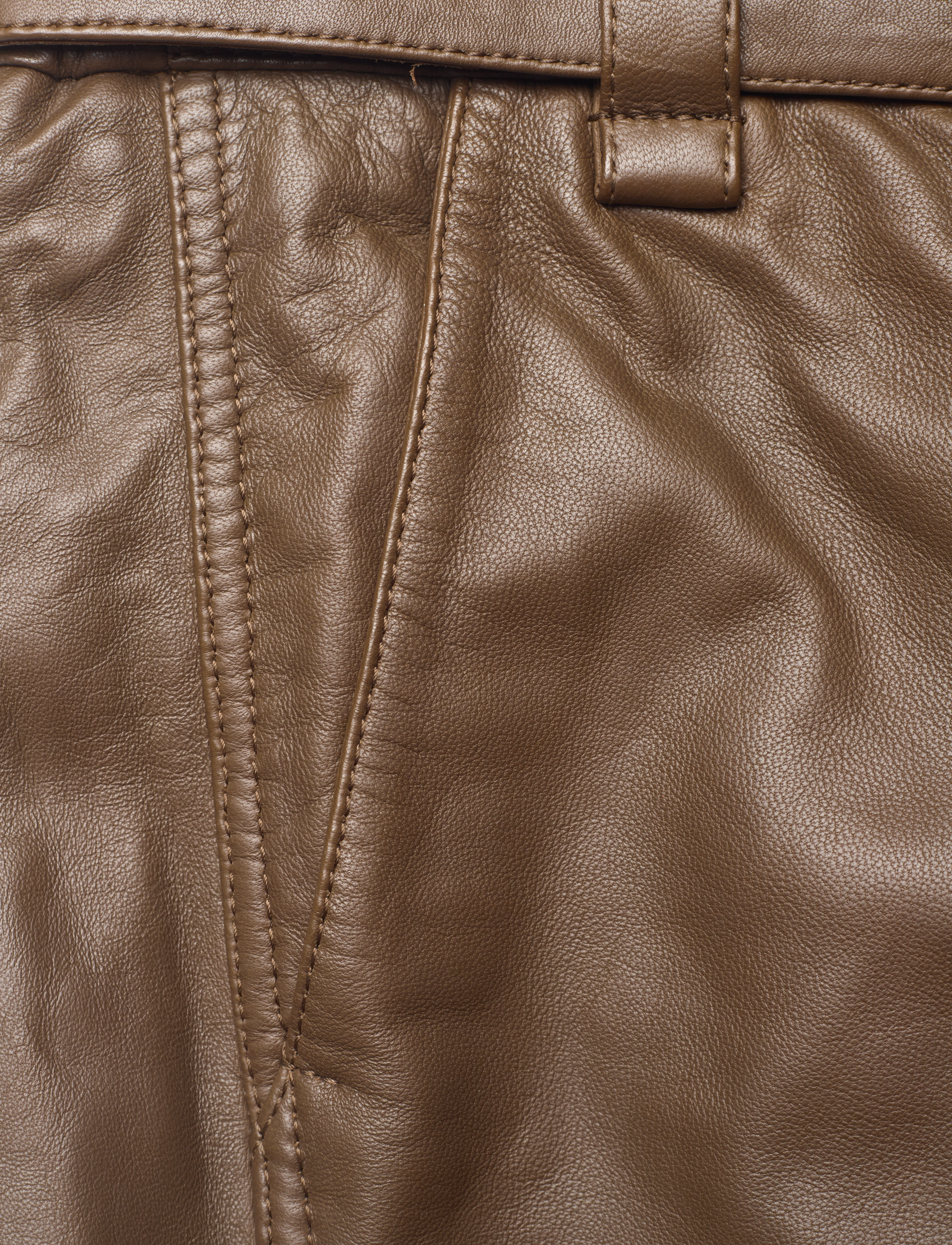 Second Female - Lindie Leather New Trousers - shitake - 4