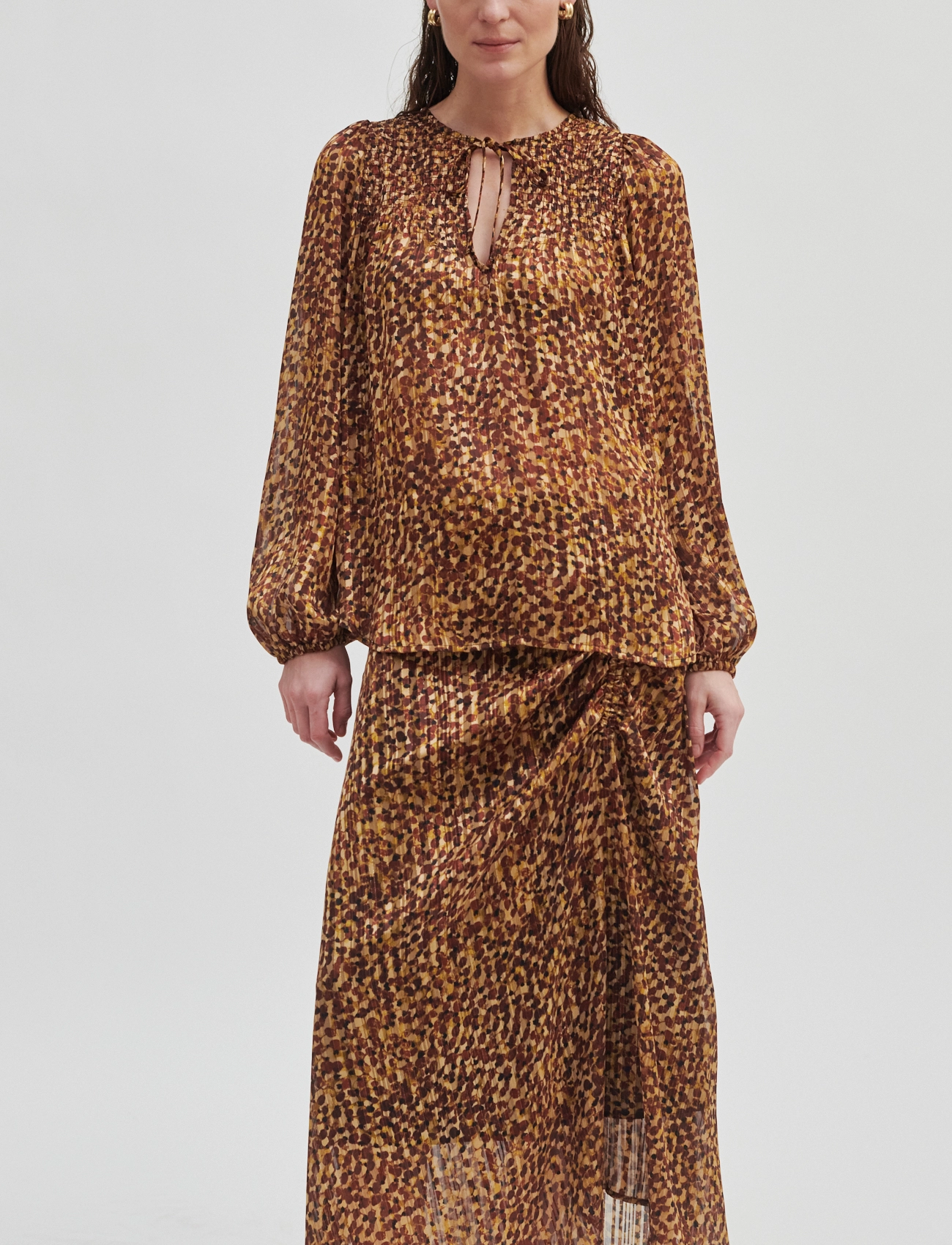 Second Female - Nutmeg Blouse - langärmlige blusen - deep mahogany - 2