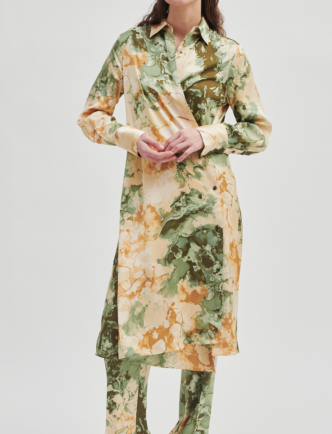 Second Female - Onyx Dress - skjortekjoler - laurel green - 3