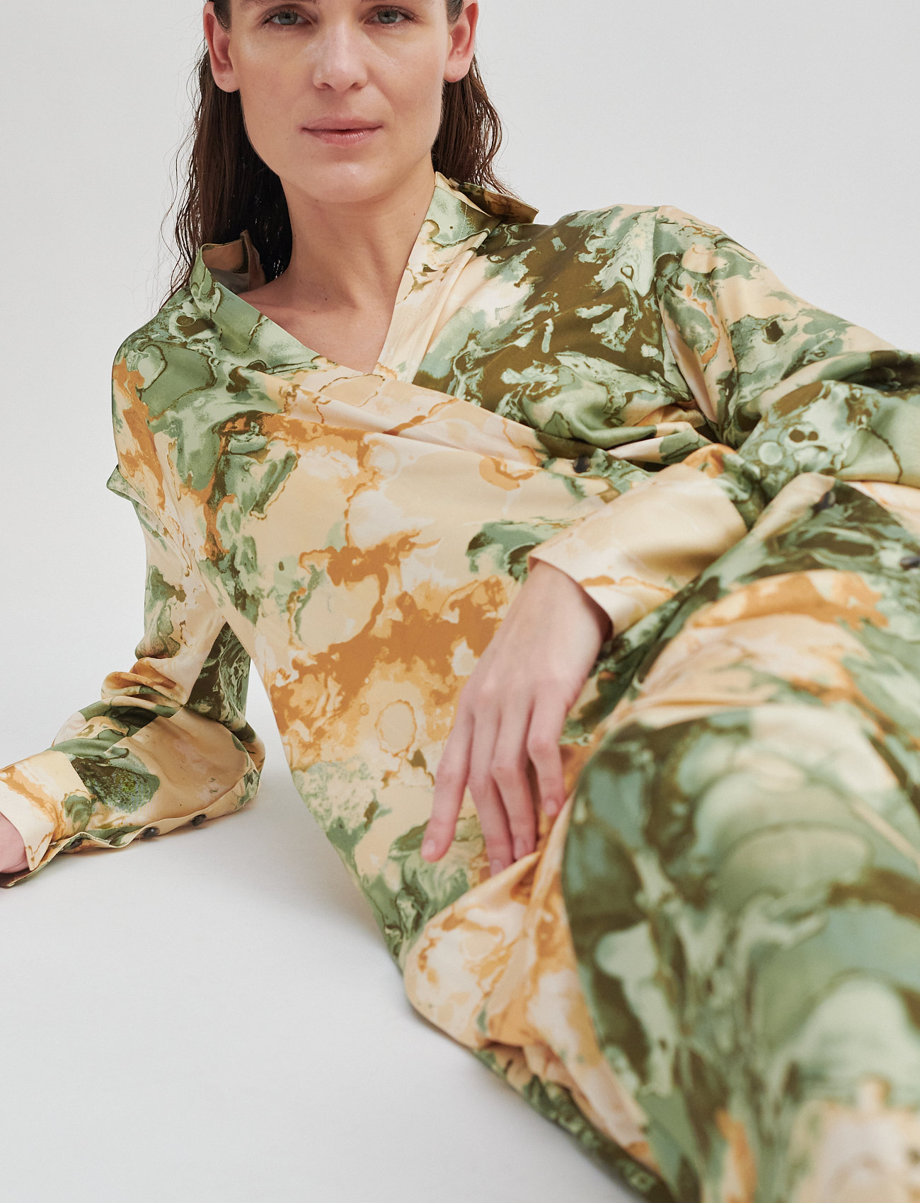Second Female - Onyx Dress - skjortekjoler - laurel green - 4