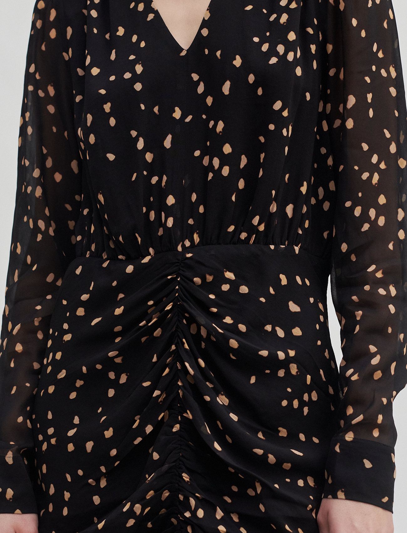 Second Female - Mild Fitted Dress - korte kjoler - black - 3