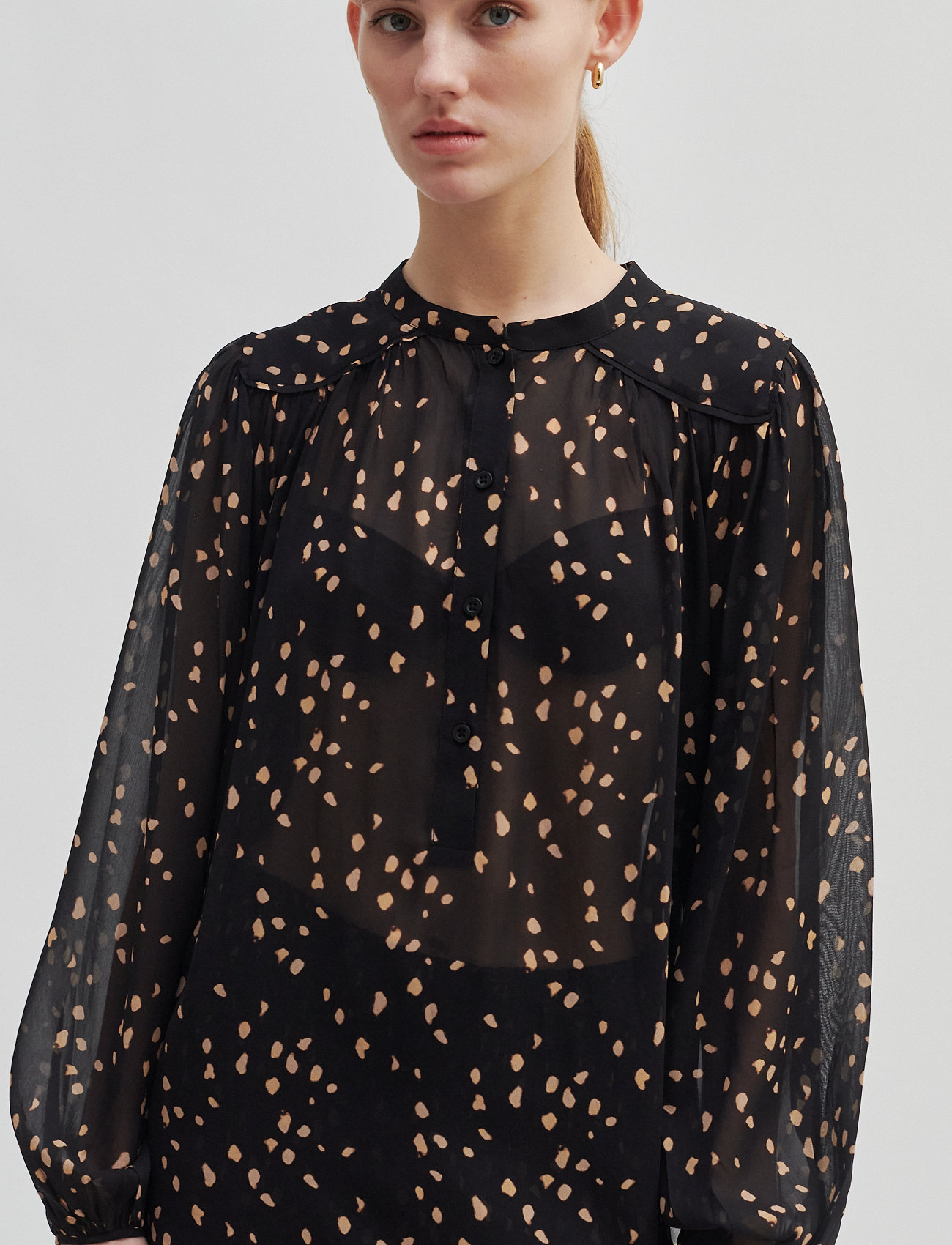 Second Female - Mild Blouse - langærmede bluser - black - 3