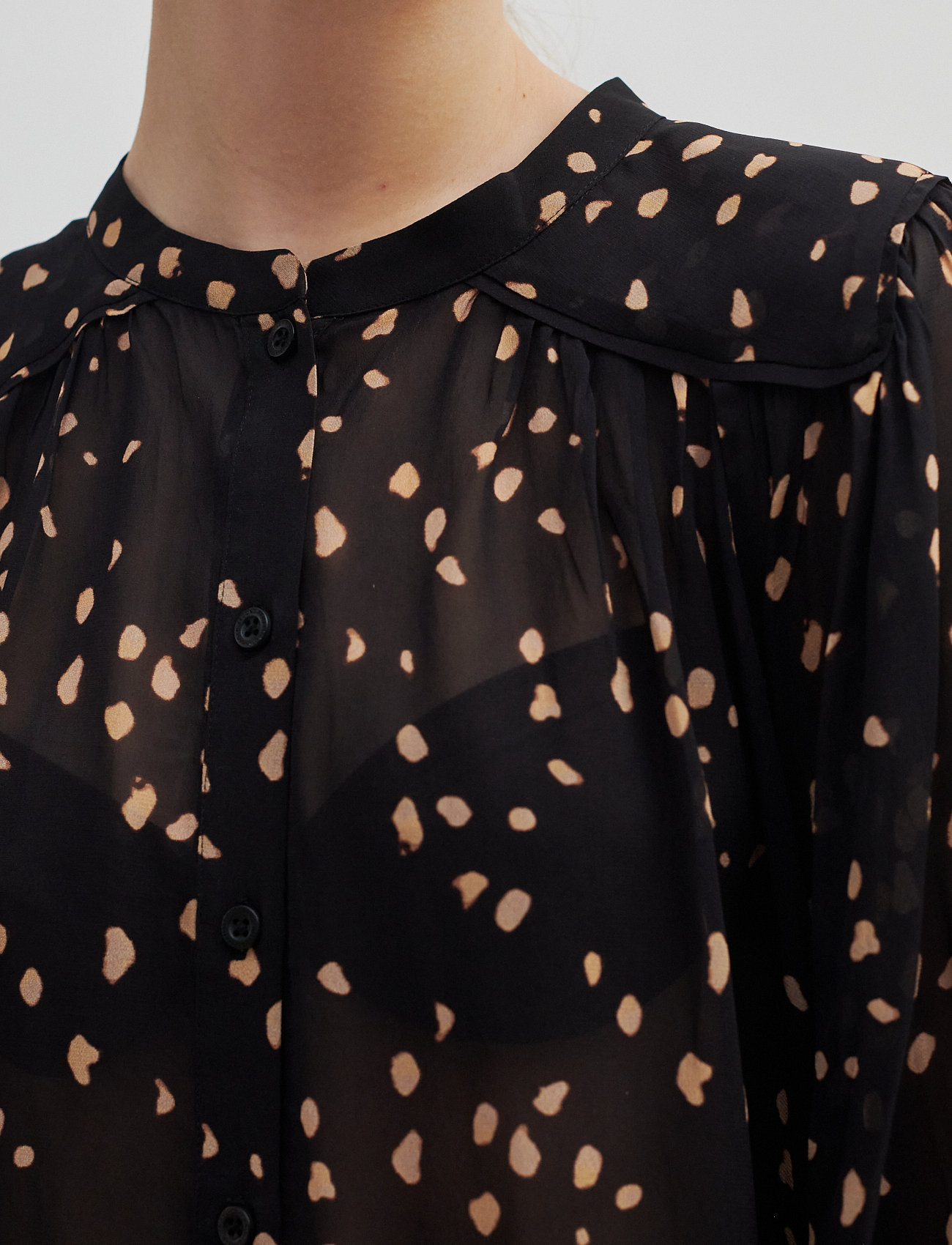 Second Female - Mild Blouse - langærmede bluser - black - 4