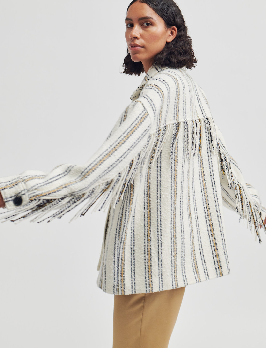 Fringe jacket top river island