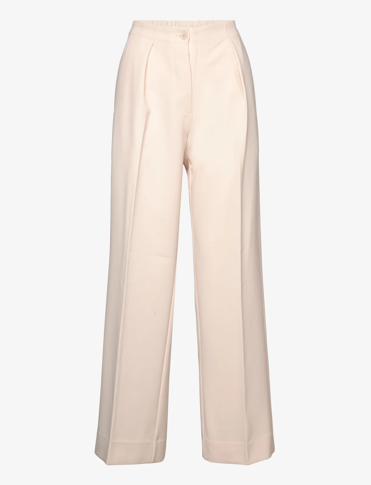 Second Female - Fique Wide Trousers - odzież imprezowa w cenach outletowych - dark chalk - 0
