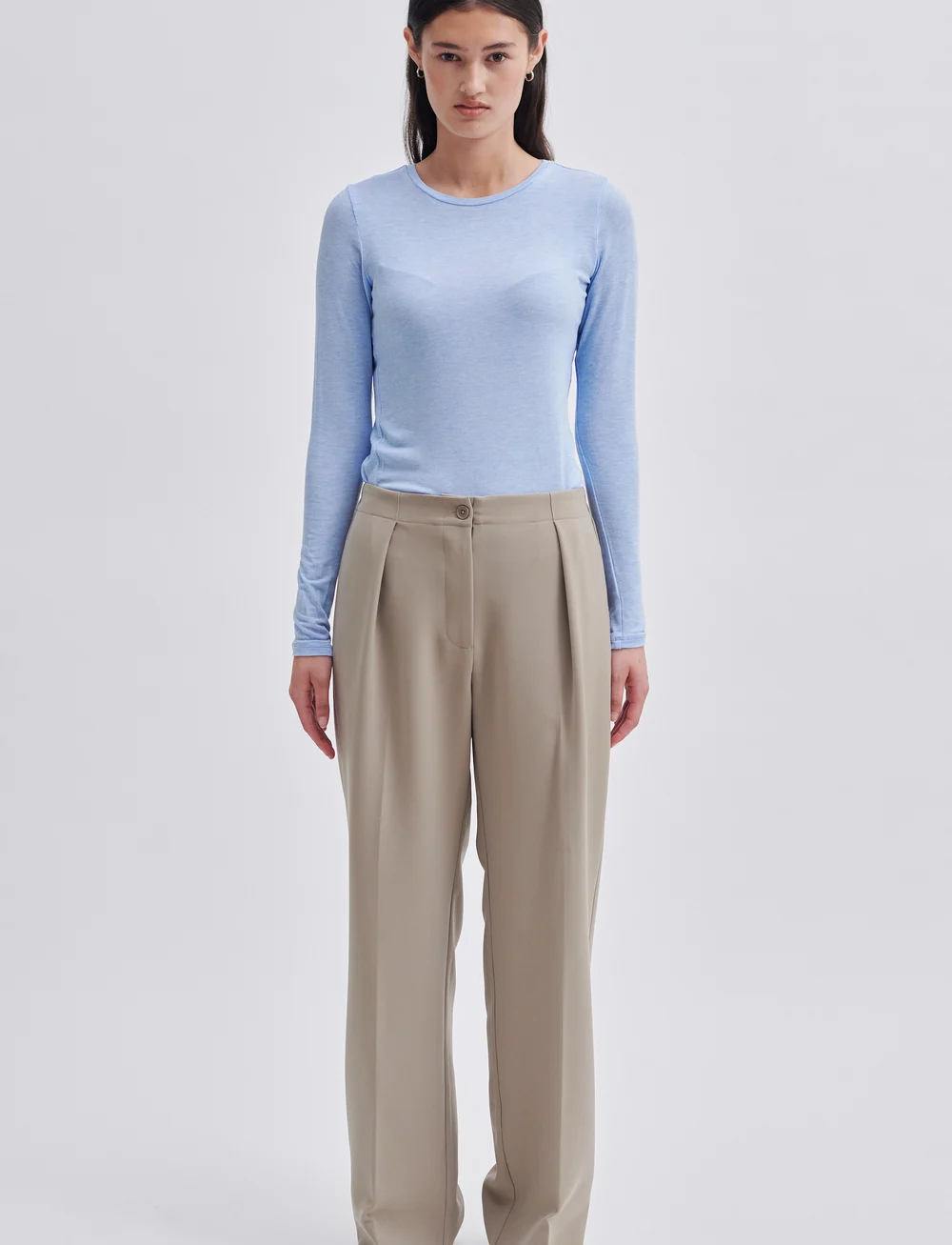 Second Female - Fique Wide Trousers - bukser med brede ben - roasted cashew - 0