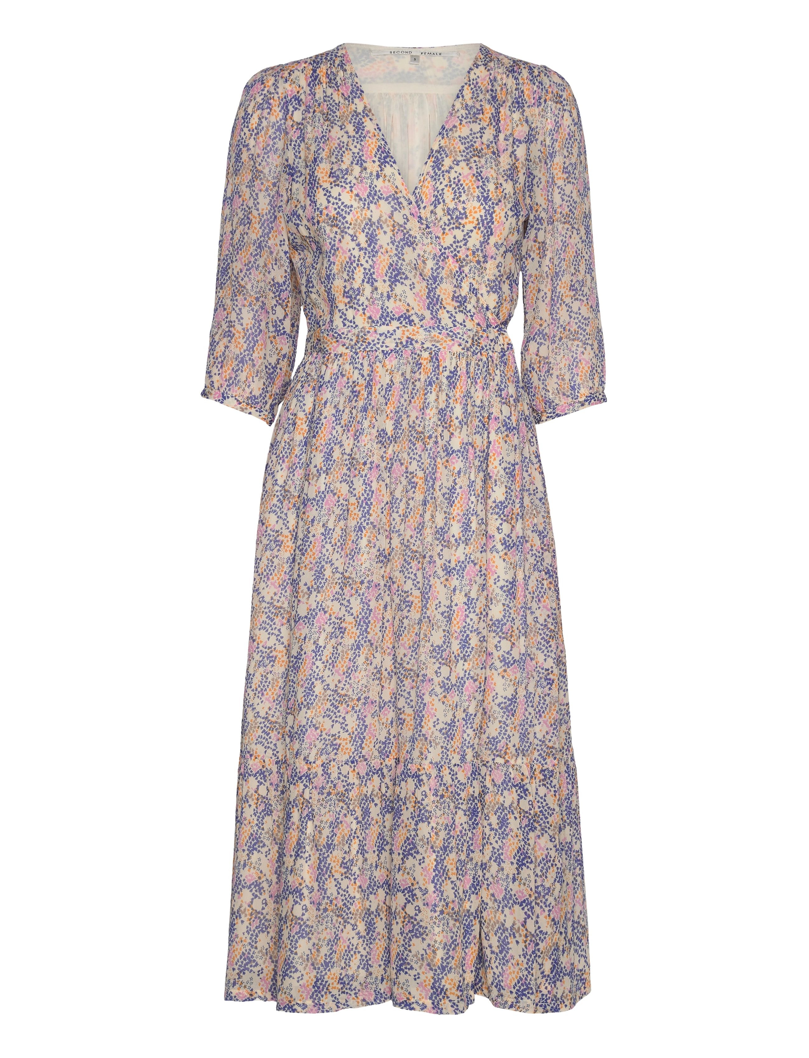 SECOND Damen Poppi Midi Kleid Blau - M - Damen