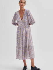 Second Female - Poppi Midi Dress - summer dresses - amparo blue - 3