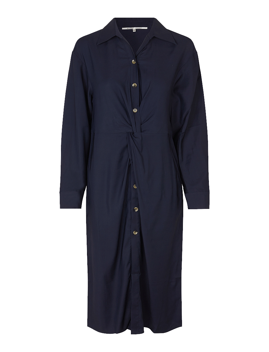 Second Female - Christie Dress - skjortklänningar - peacoat - 0
