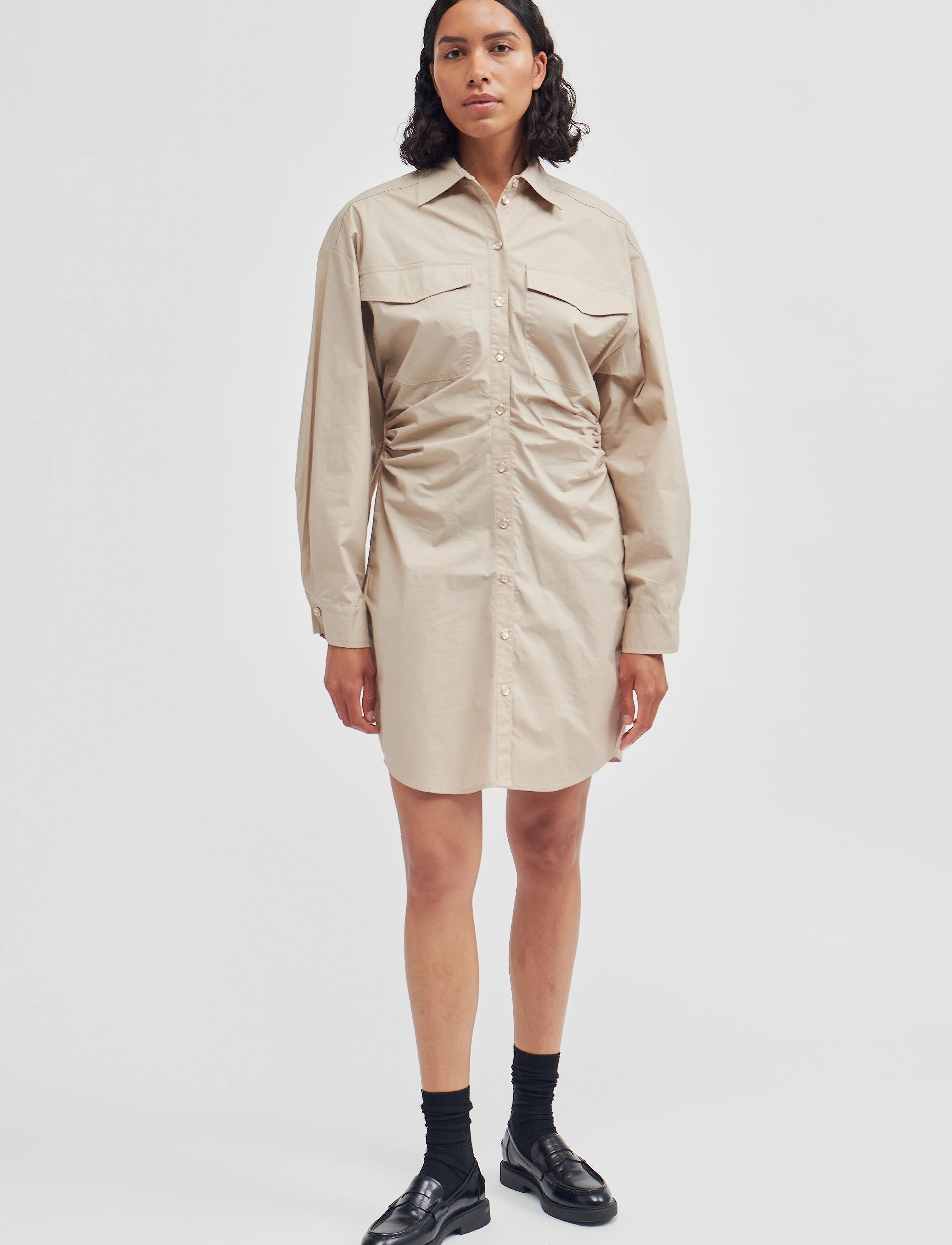 Second Female - Enara Dress - skjortklänningar - crockery - 4