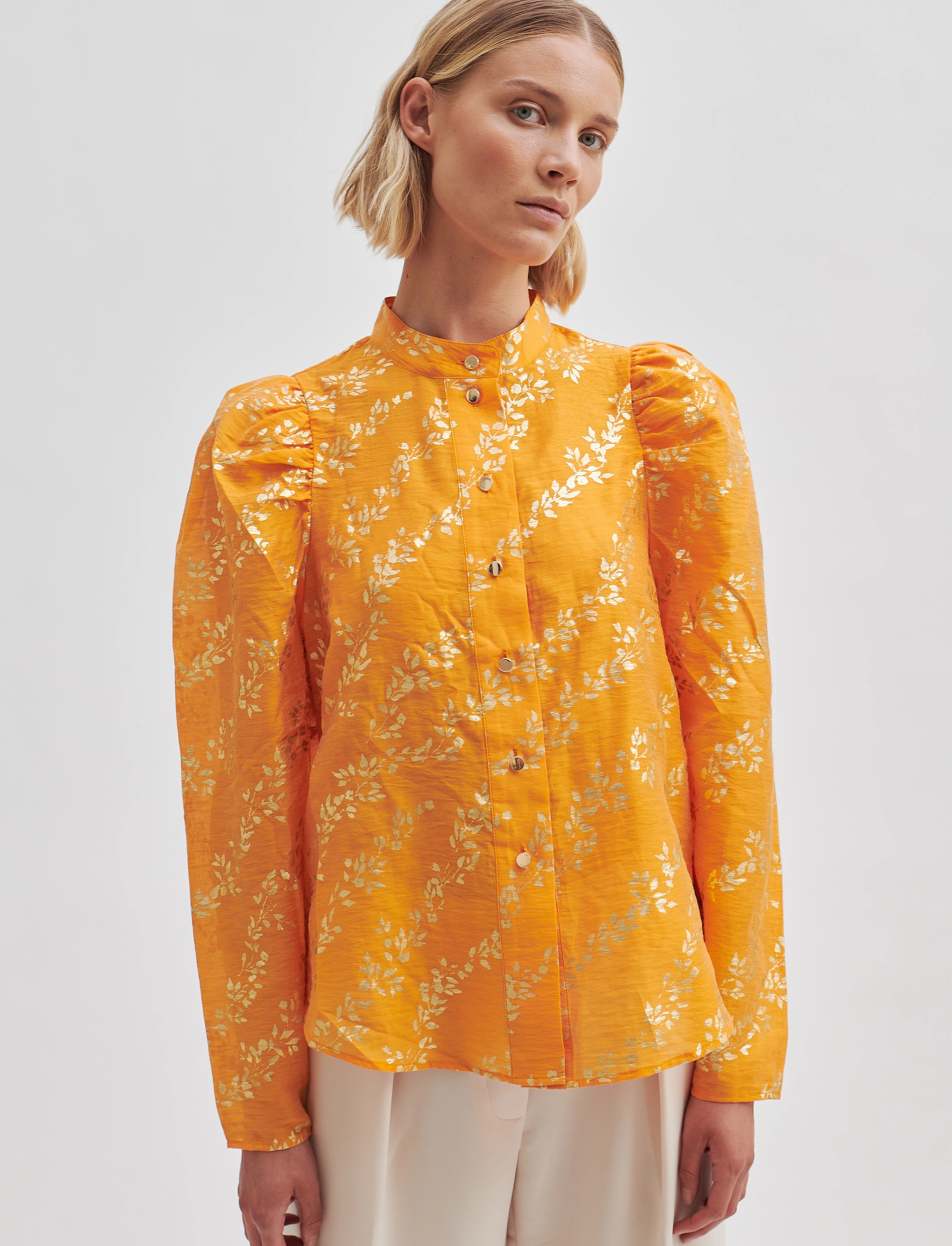 Second Female Honesty Shirt, XS, Shirts, Orange - Long-sleeved, Frauen