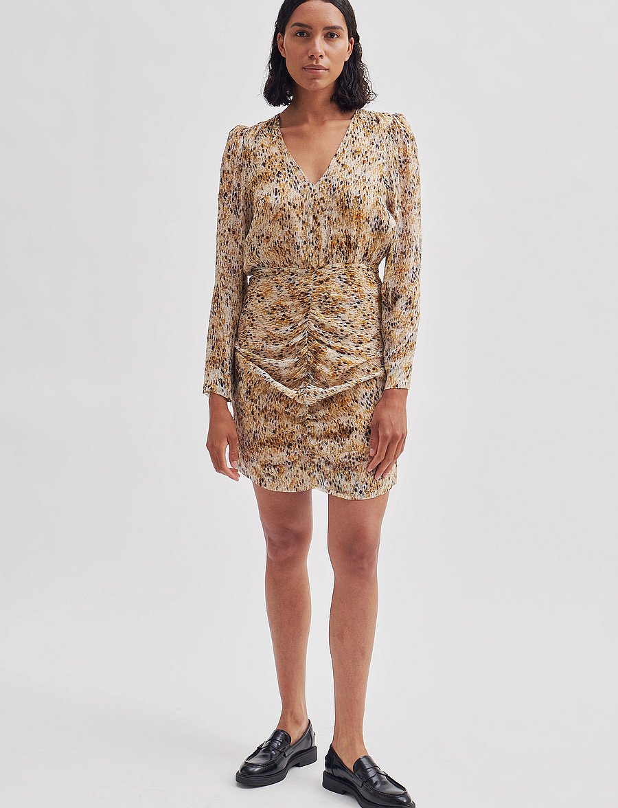 Second Female - Linaria Mini Dress - kurze kleider - wood thrush - 0