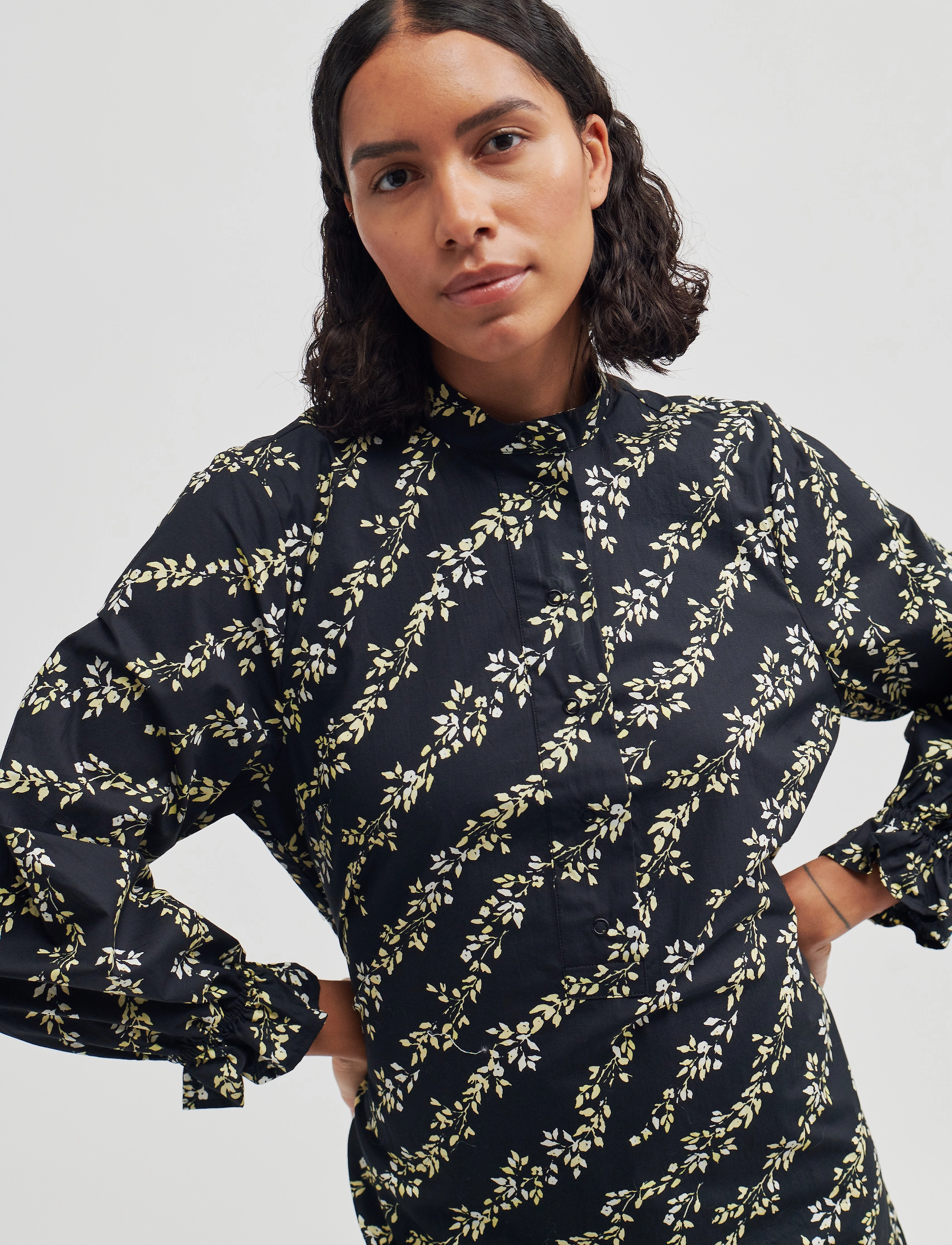 Second Female Kalmia Tunic Dress - Särkkleidid - BLACK / black