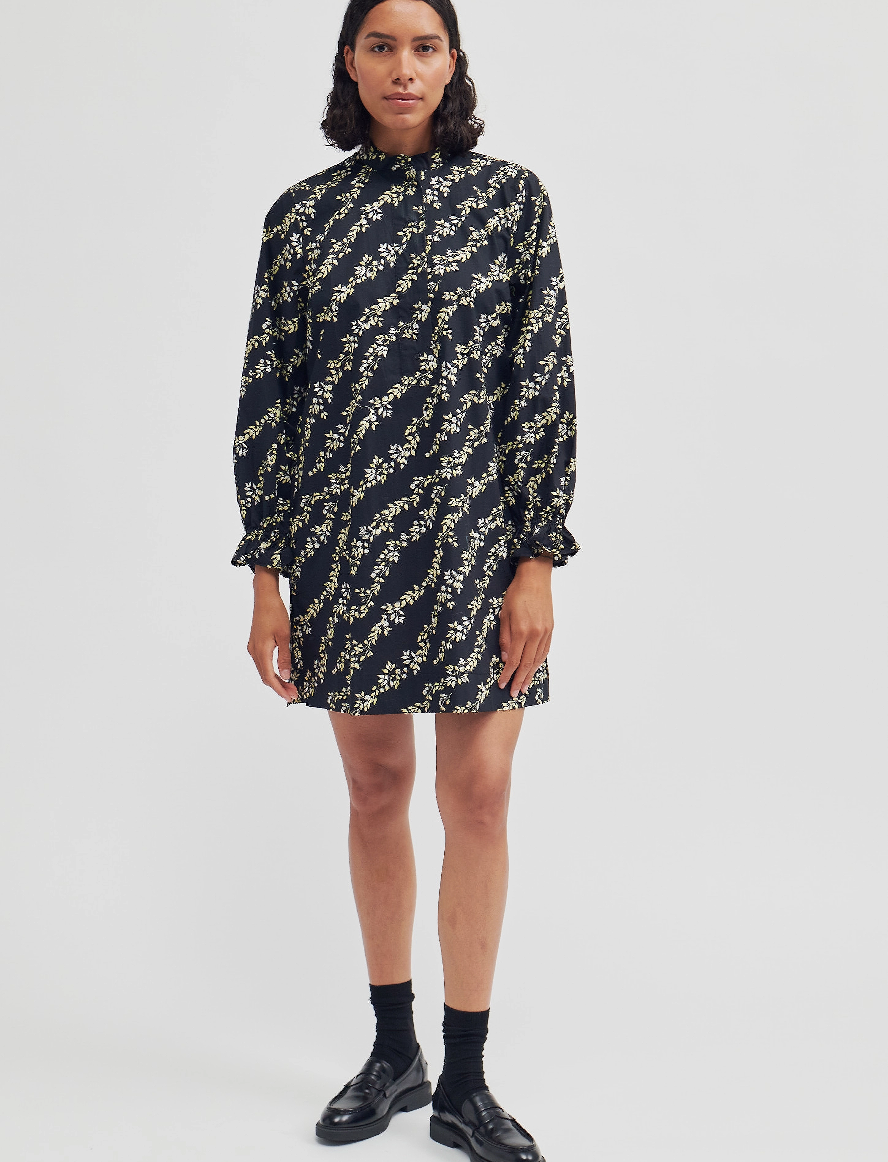 Second Female - Kalmia Tunic Dress - skjortekjoler - black - 3