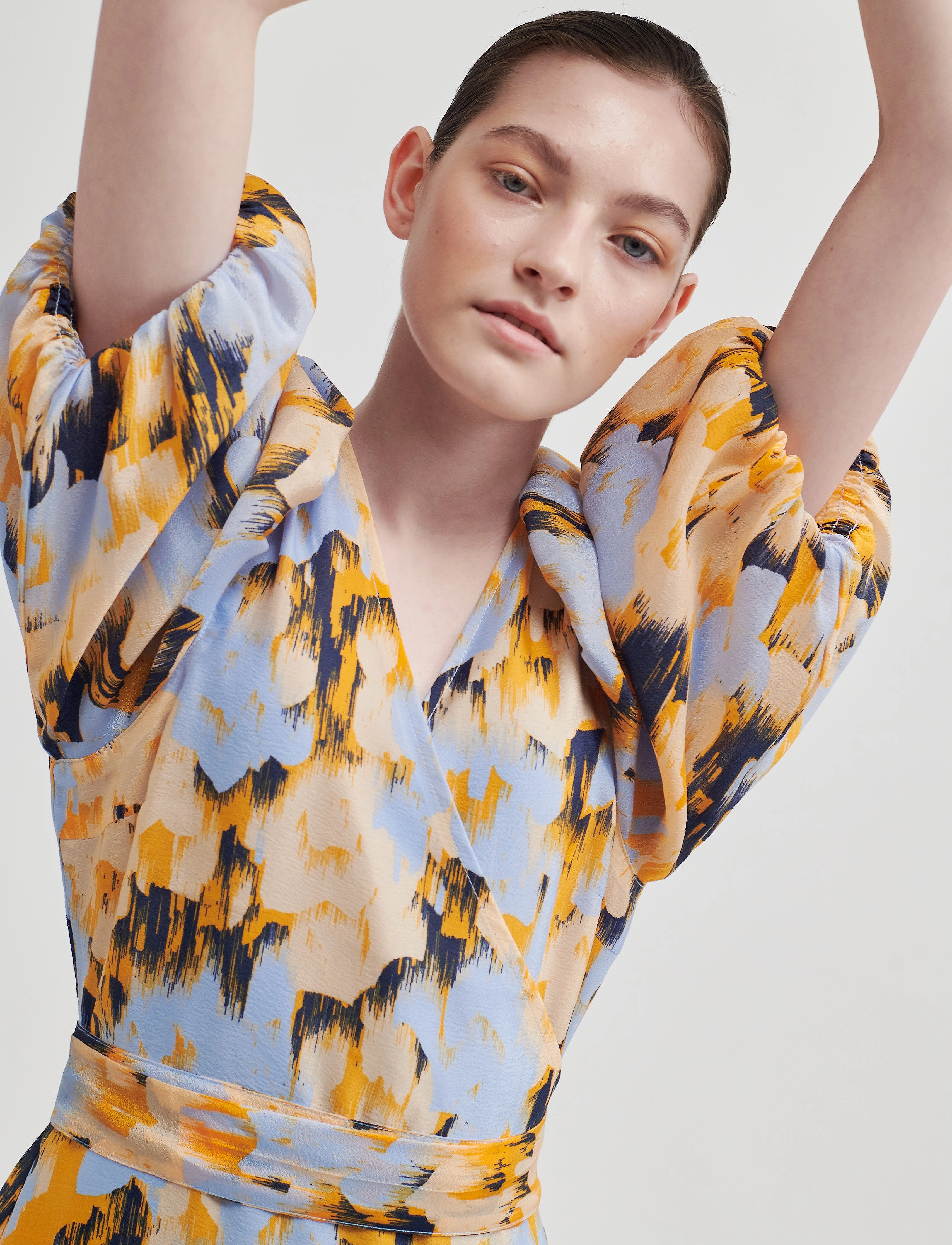 Second Female - Marigold Wrap Dress - slå-om-kjoler - heather - 3