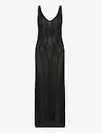 Amalfi Knit Strap Dress - BLACK