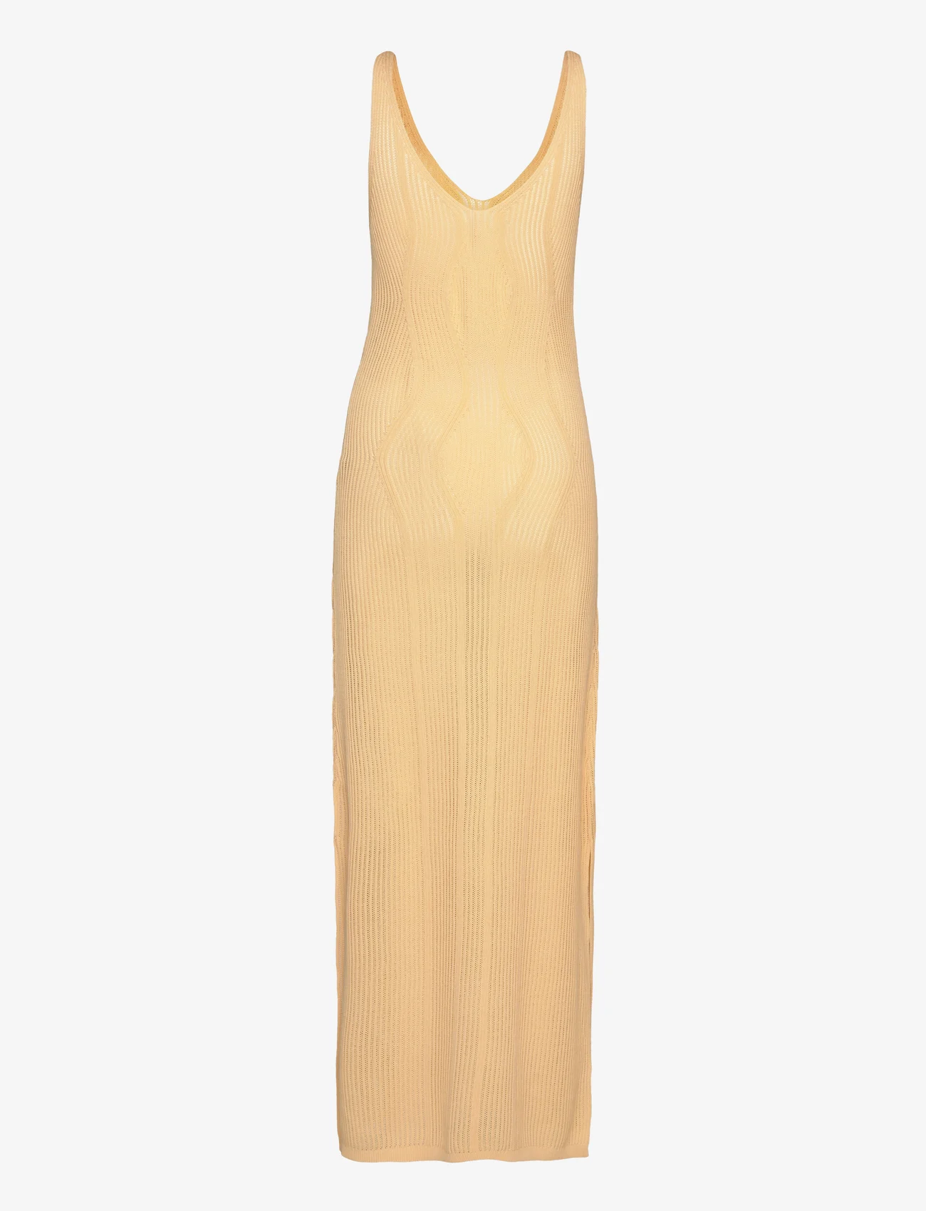 Second Female - Amalfi Knit Strap Dress - sommerkjoler - golden fleece - 1