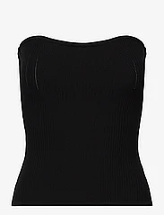Second Female - Como Knit Strapless Top - mouwloze tops - black - 0