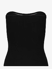 Second Female - Como Knit Strapless Top - mouwloze tops - black - 1