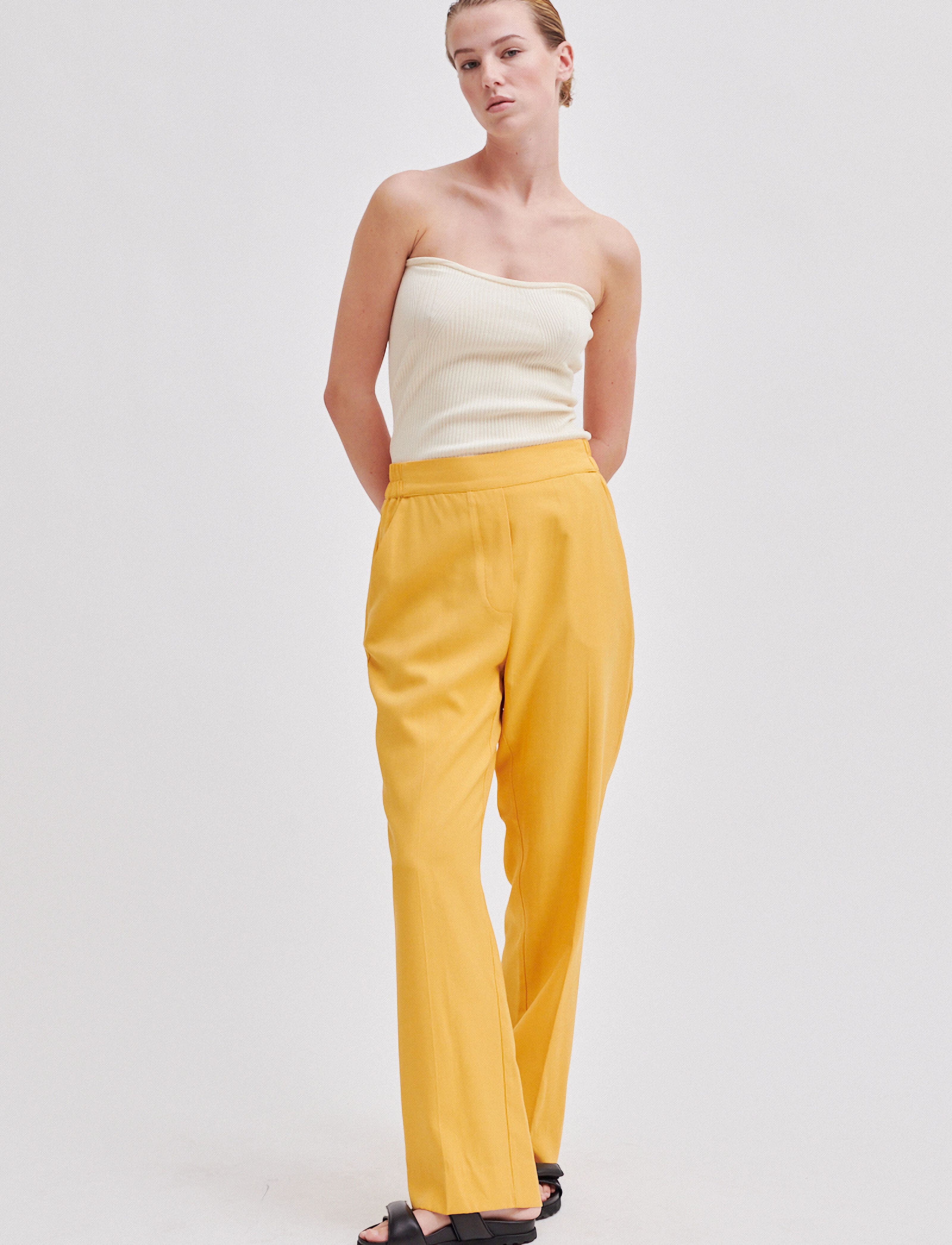 Second Female - Como Knit Strapless Top - Ærmeløse toppe - dark chalk - 2