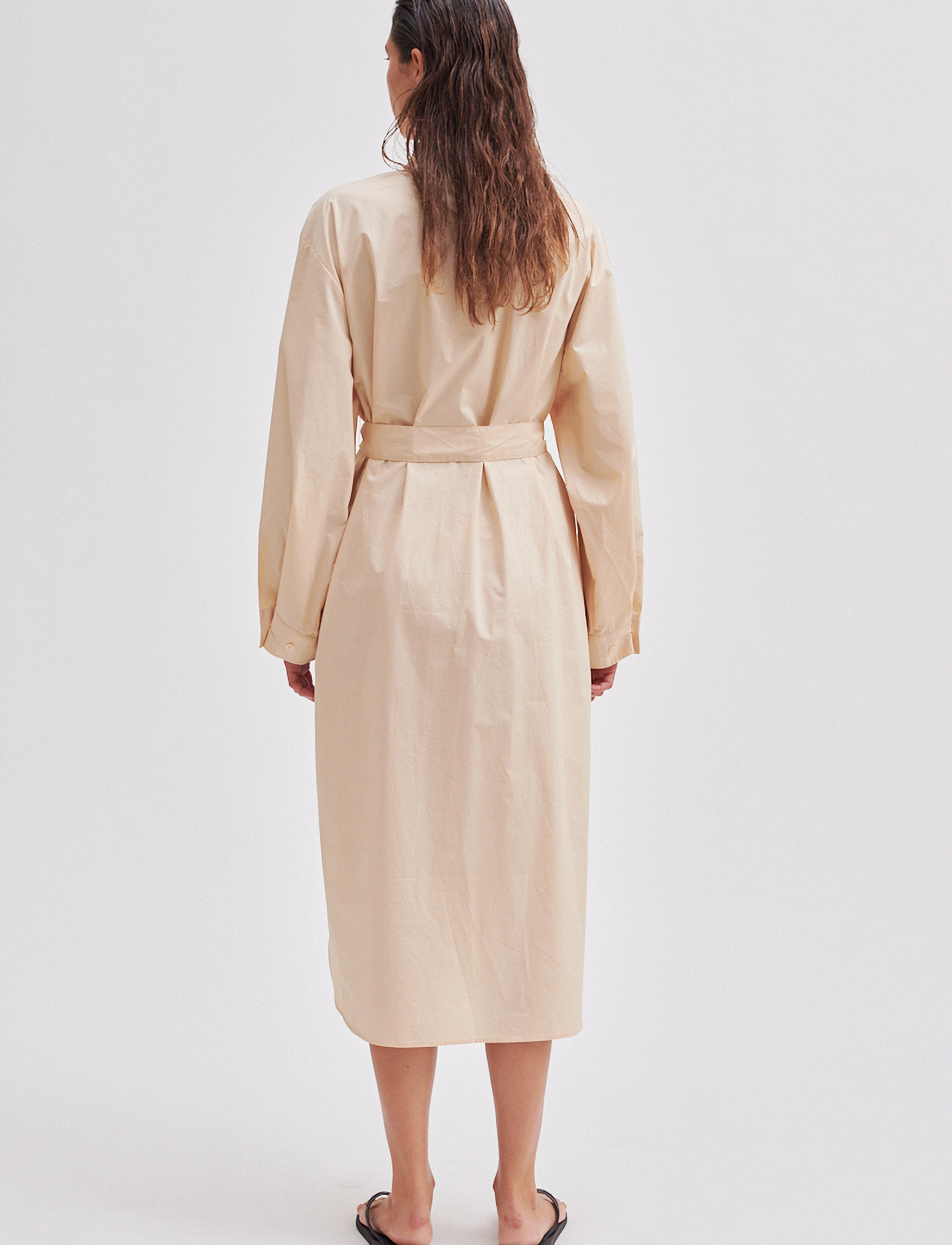 Second Female - Aluline Shirt Dress - midi-kleider - ivory cream - 5