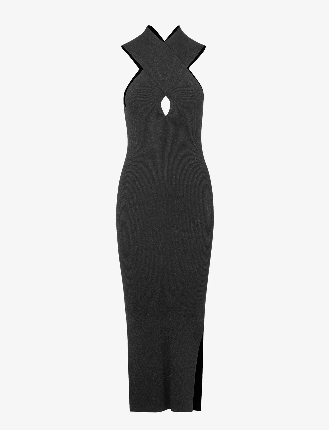 Second Female - Kris Knit Dress - bodycon kleitas - black - 0