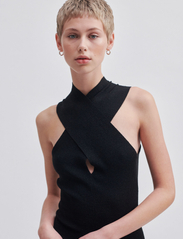 Second Female - Kris Knit Dress - liibuvad kleidid - black - 3