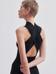 Second Female - Kris Knit Dress - liibuvad kleidid - black - 4
