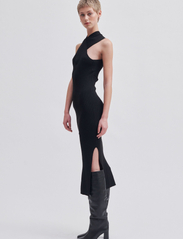 Second Female - Kris Knit Dress - bodycon dresses - black - 5