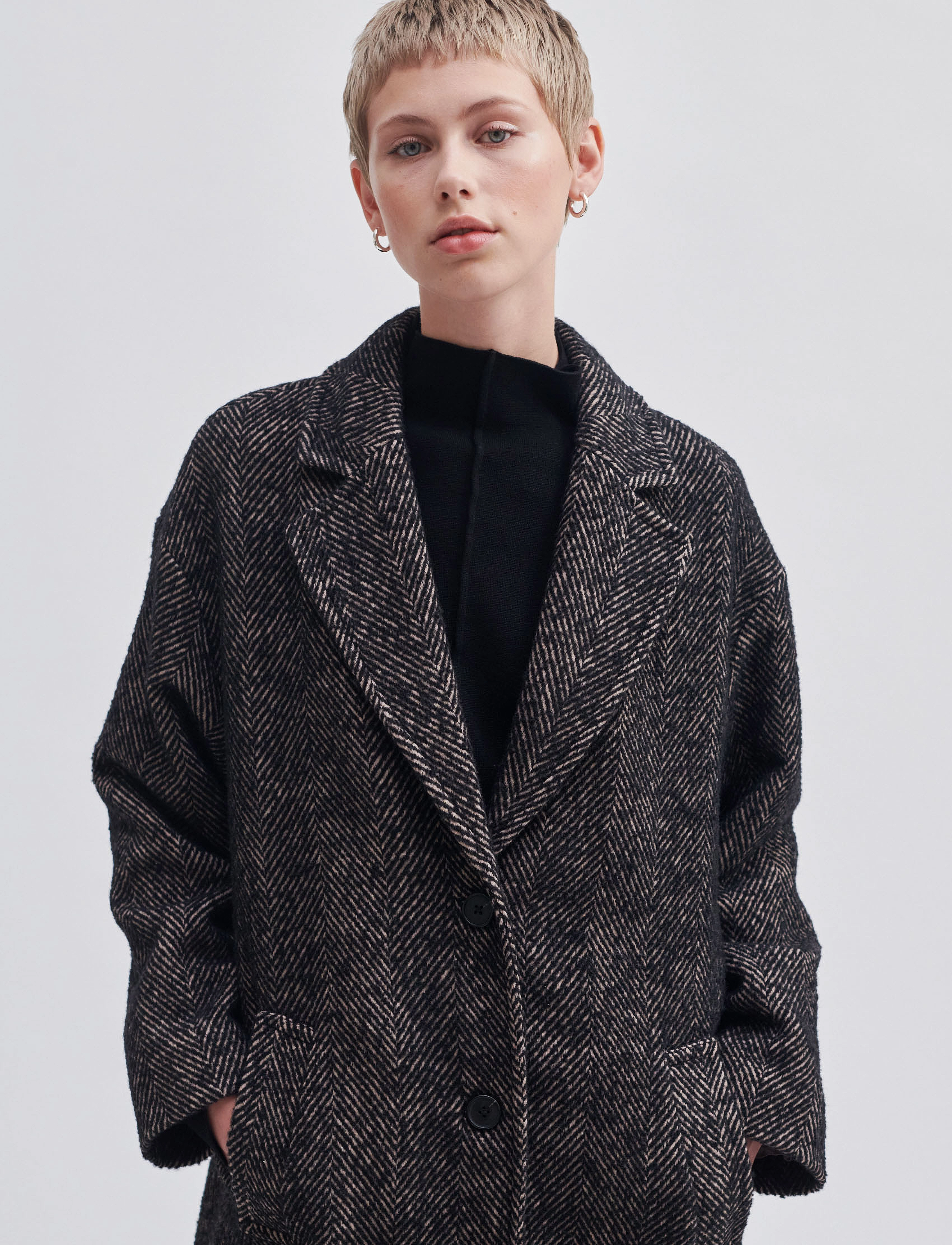 Second Female - Cakile Classic Coat - silver mink - 3