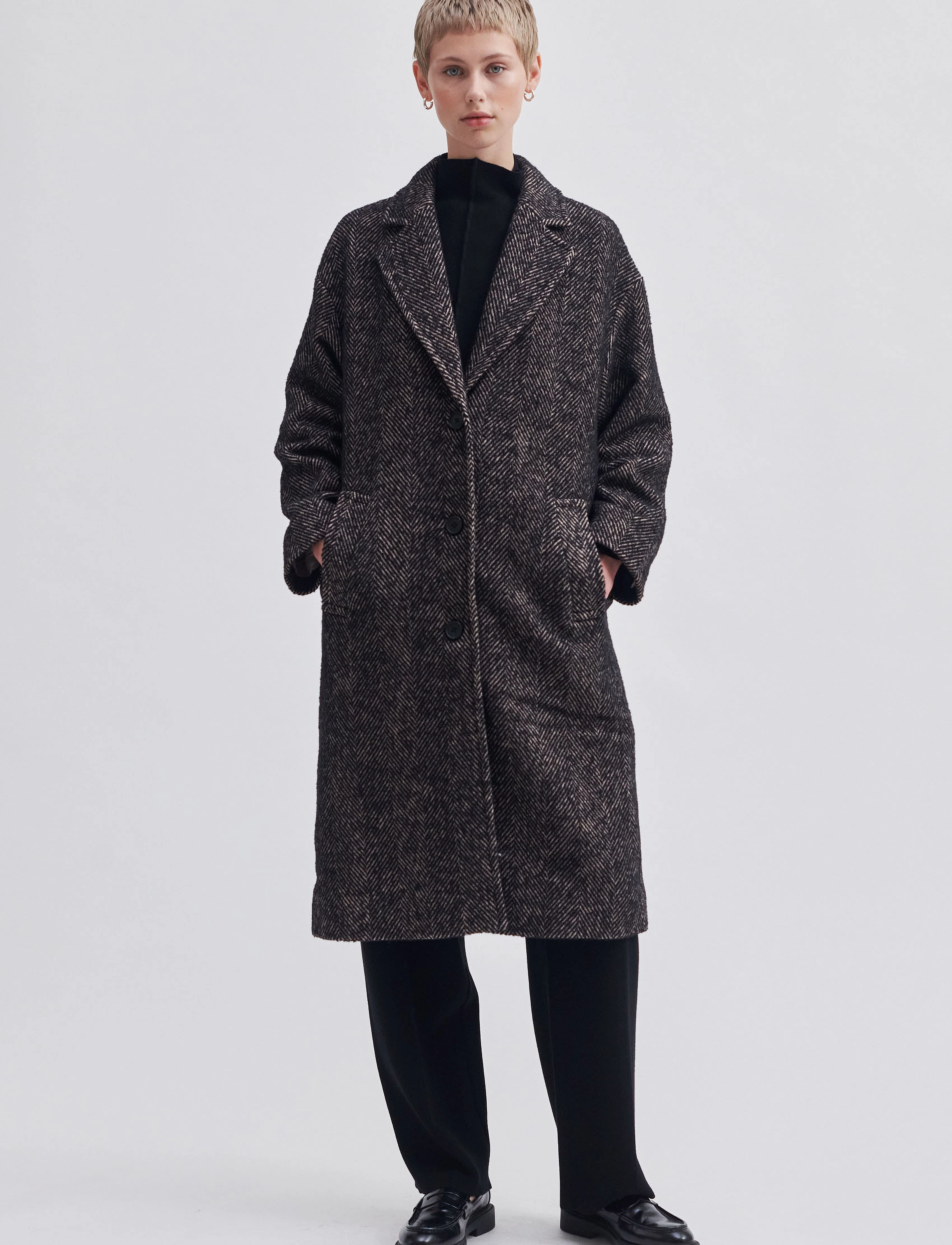 Second Female - Cakile Classic Coat - silver mink - 4