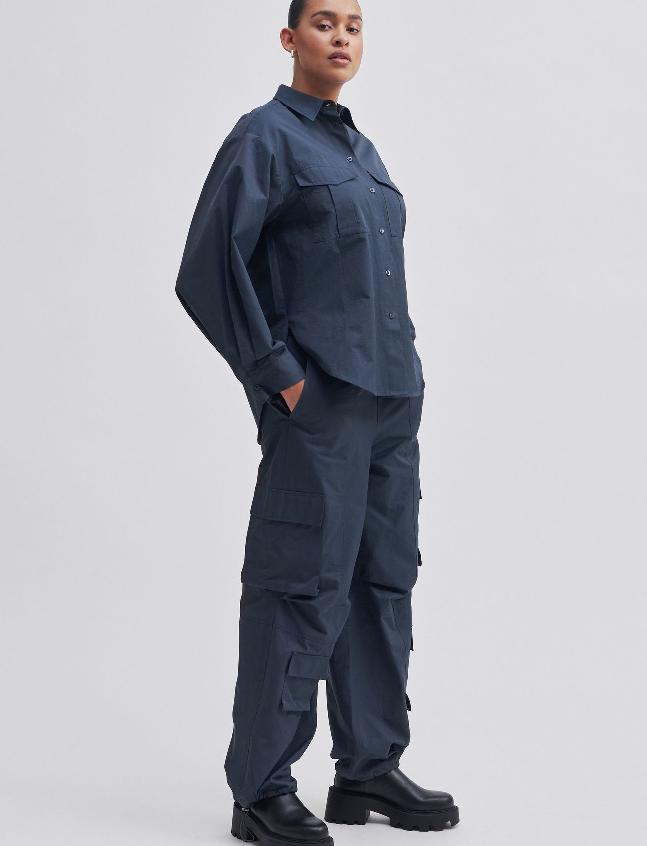 Second Female - Neline Trousers - cargo kelnės - woodland gray - 1