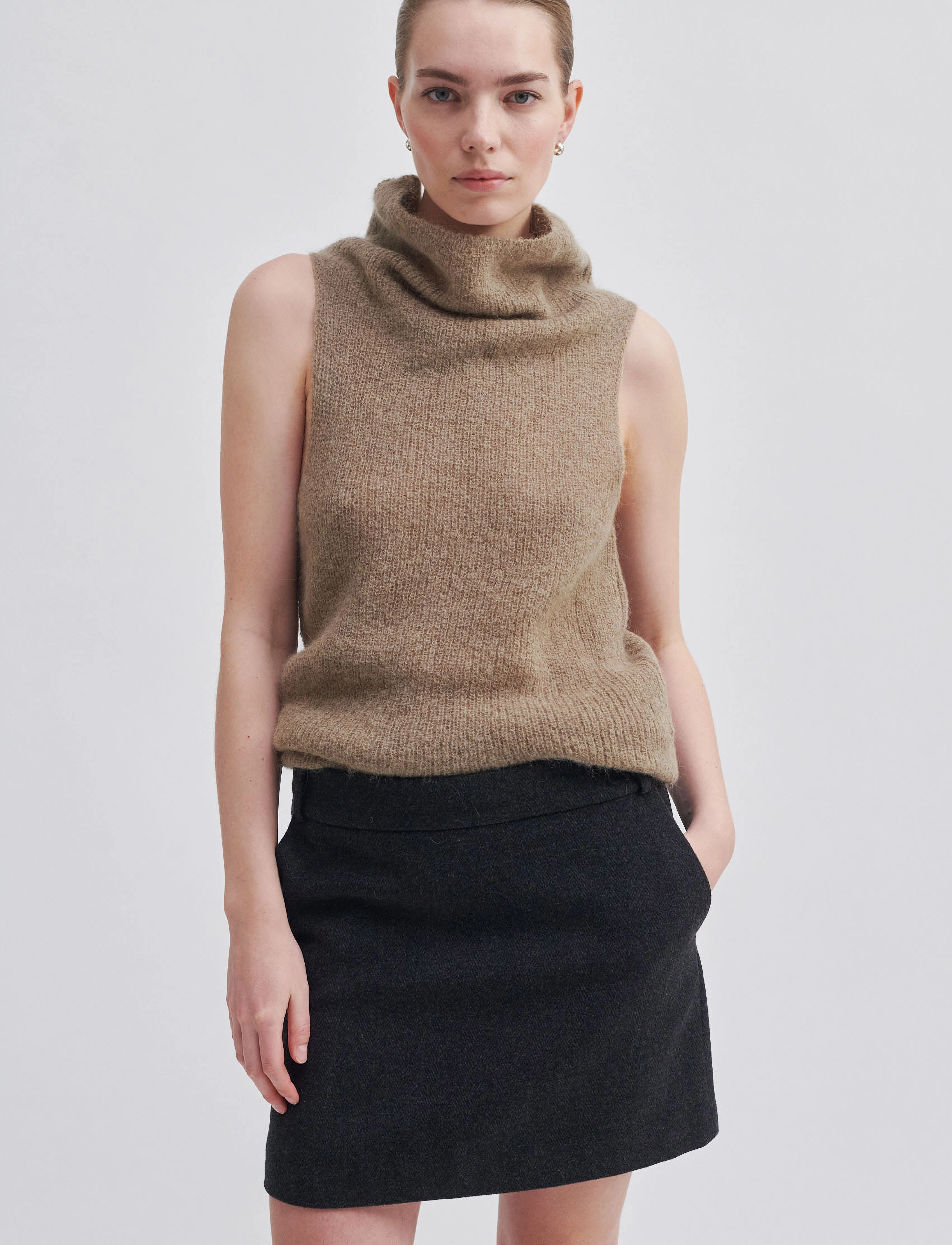 Second Female - Jaime Skirt - dark grey melange - 2