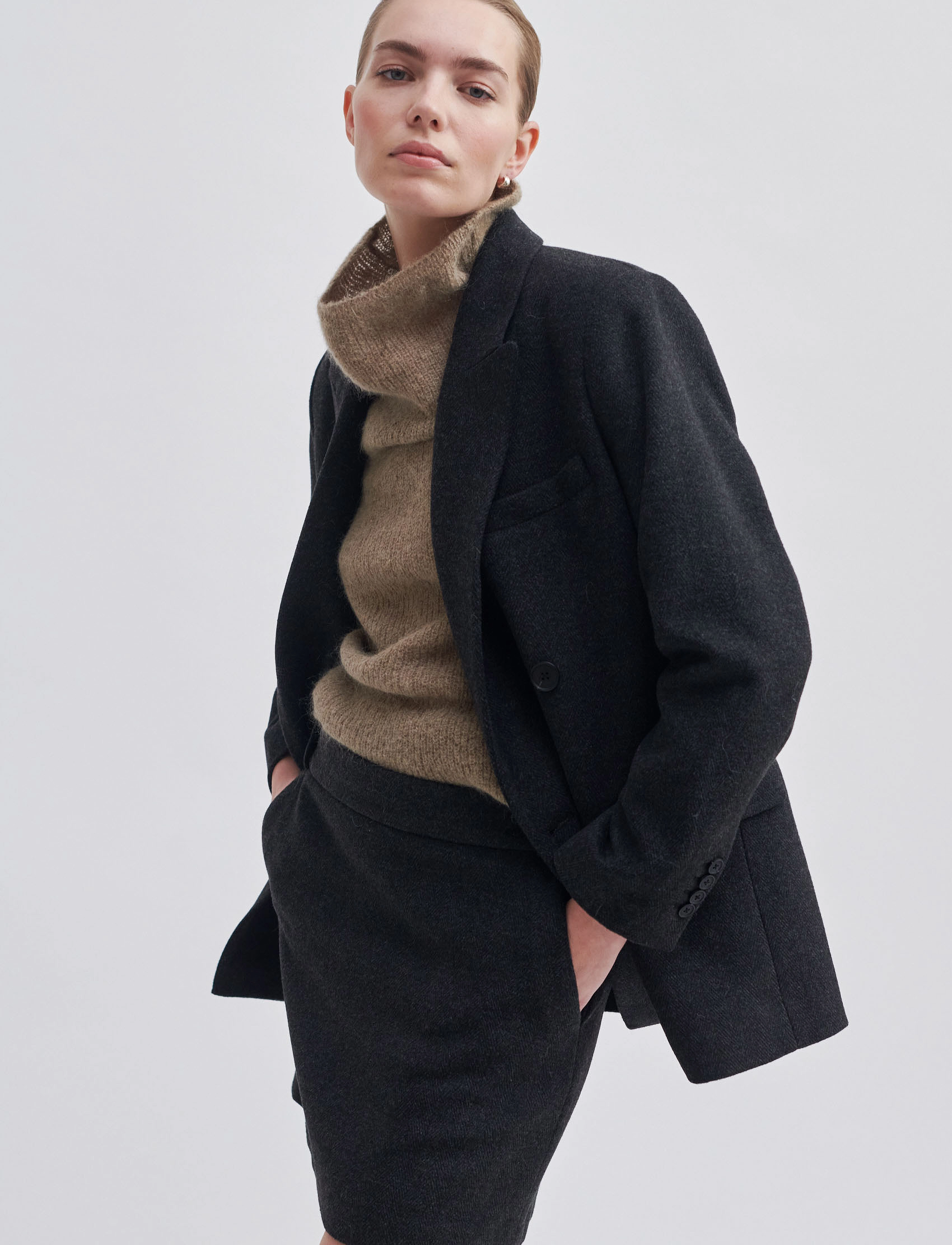 Second Female - Jaime Skirt - dark grey melange - 4