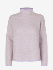 Second Female - Herrin Knit New T-Neck - jumpers - pastel lilac - 0