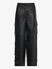 Second Female - Letho Leather Cargo Trousers - cargo pants - black - 0